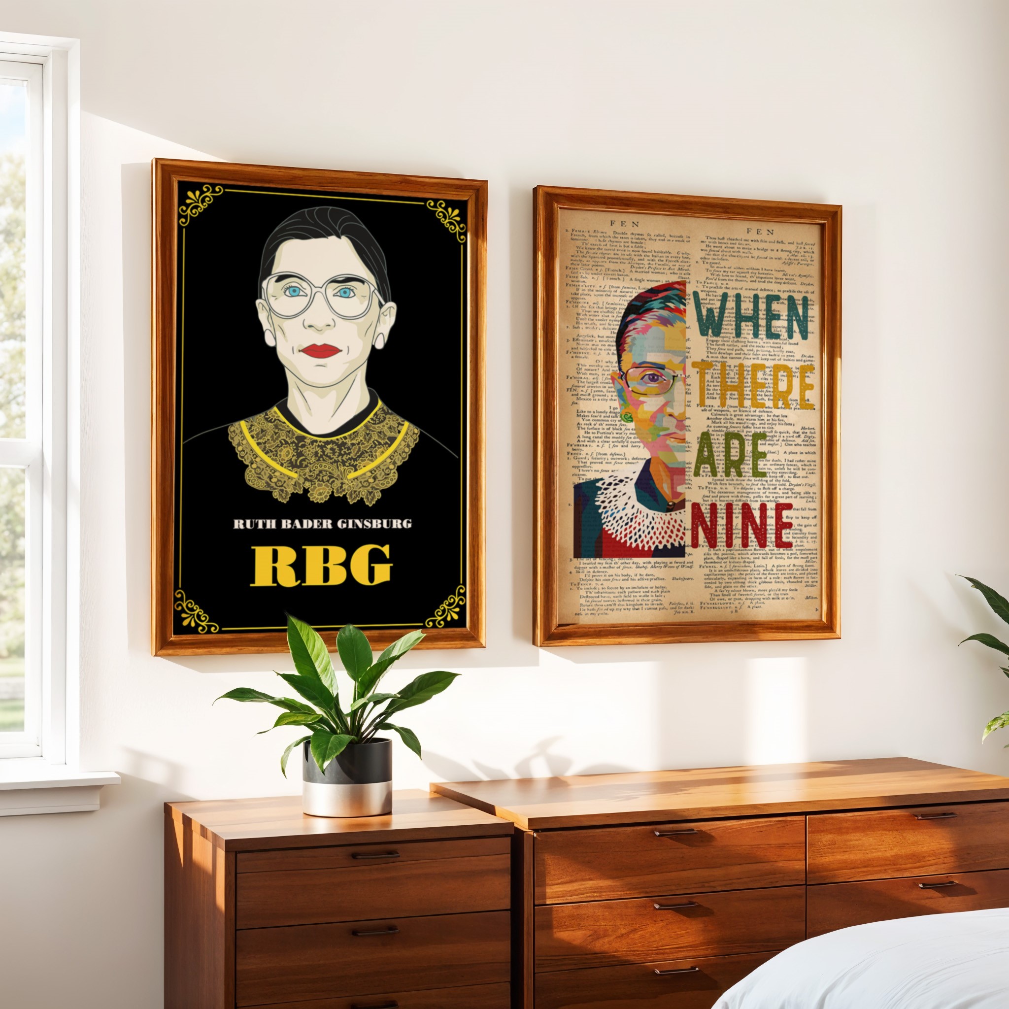 Ruth Bader Ginsburg Empower Inspirational Quote Wall Art - Image 6