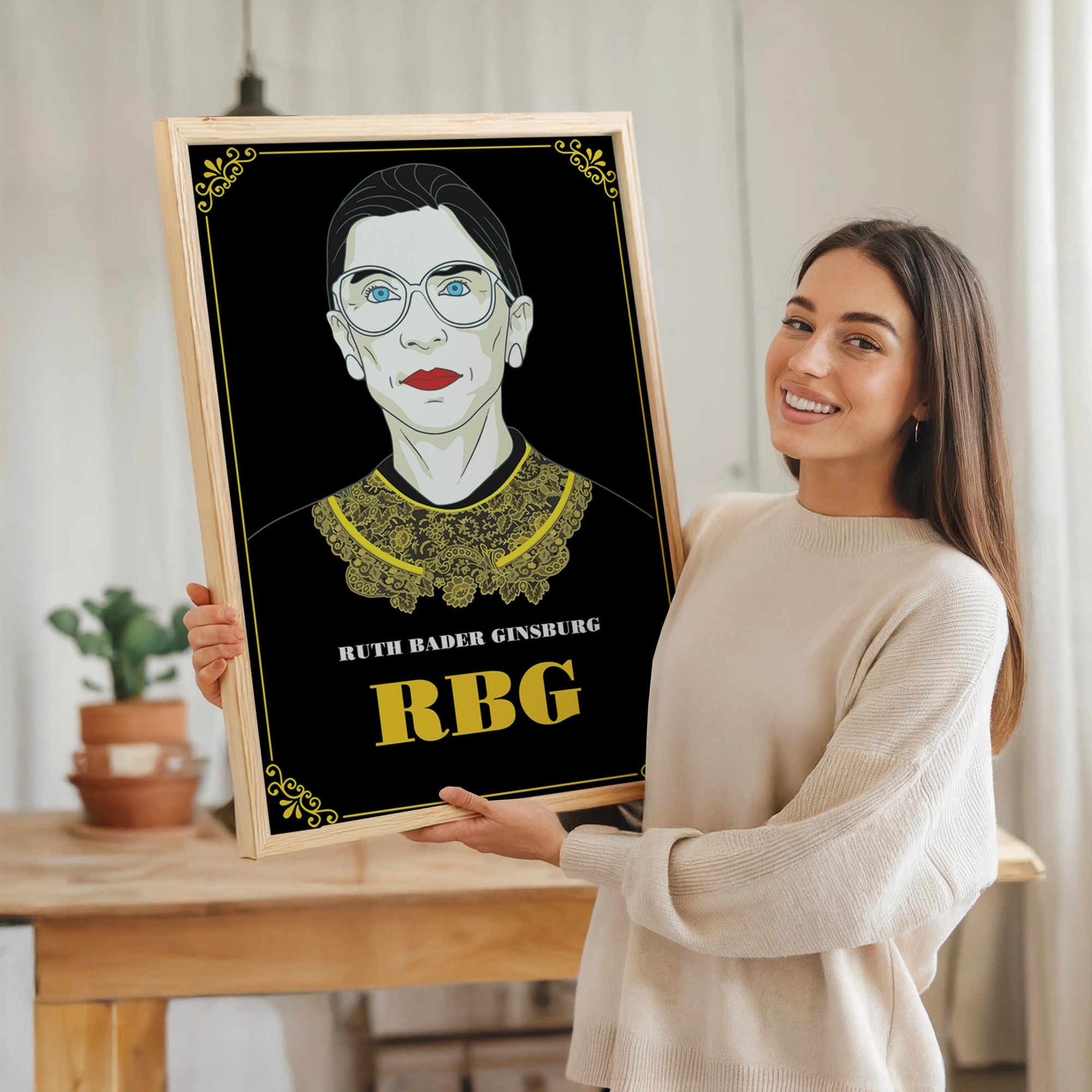 Ruth Bader Ginsburg Empower Inspirational Quote Wall Art - Image 7