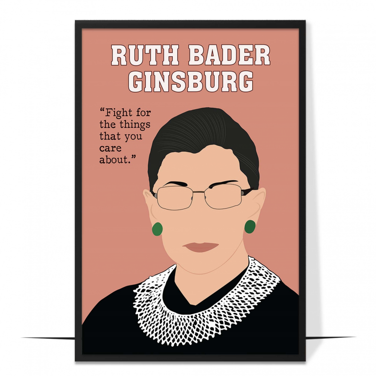 Ruth Bader Ginsburg Hand-drawn Wall Art