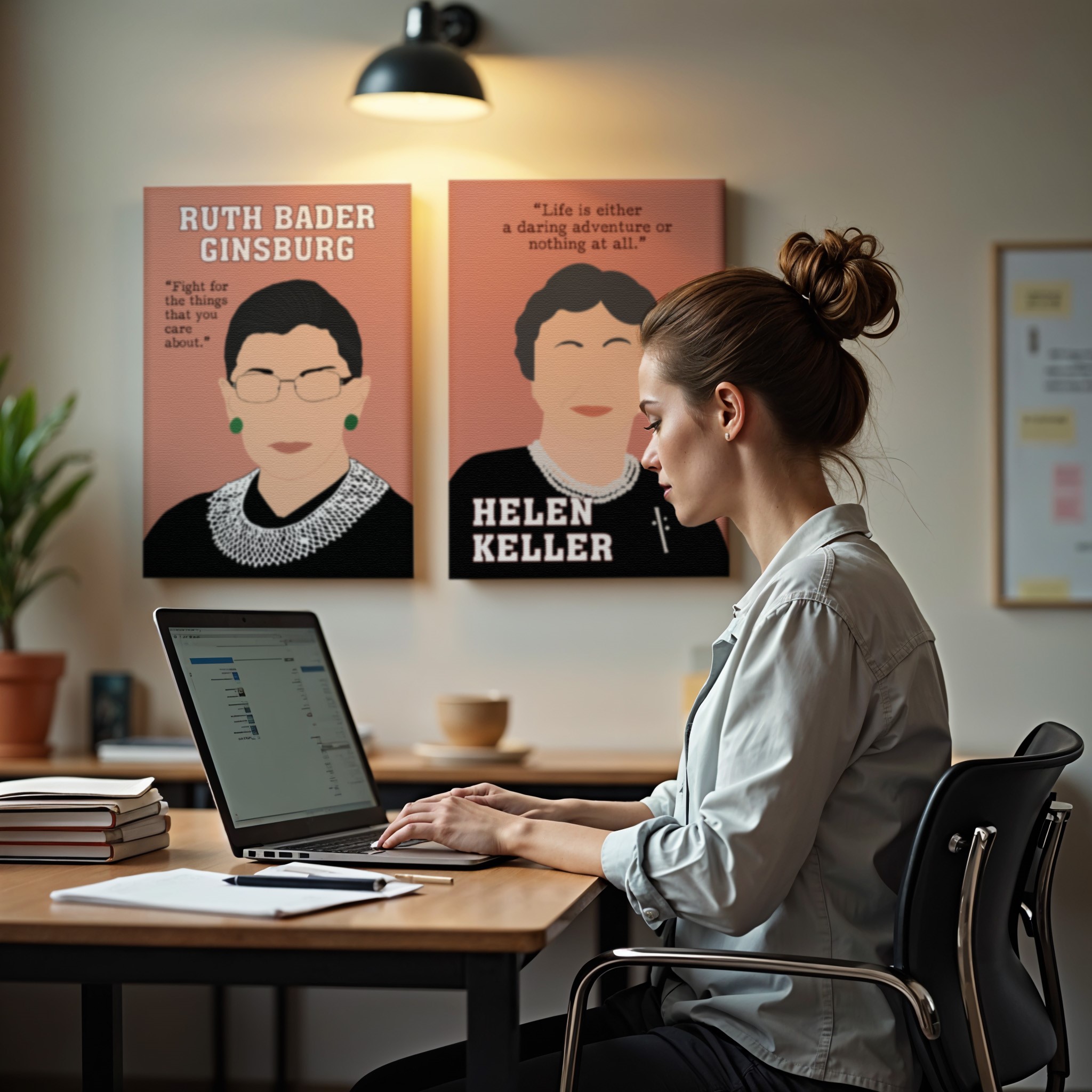 Ruth Bader Ginsburg Powerful Inspirational Quote Wall Art - Image 5