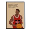 Scottie Pippen Hand-drawn Basketball Wall Art