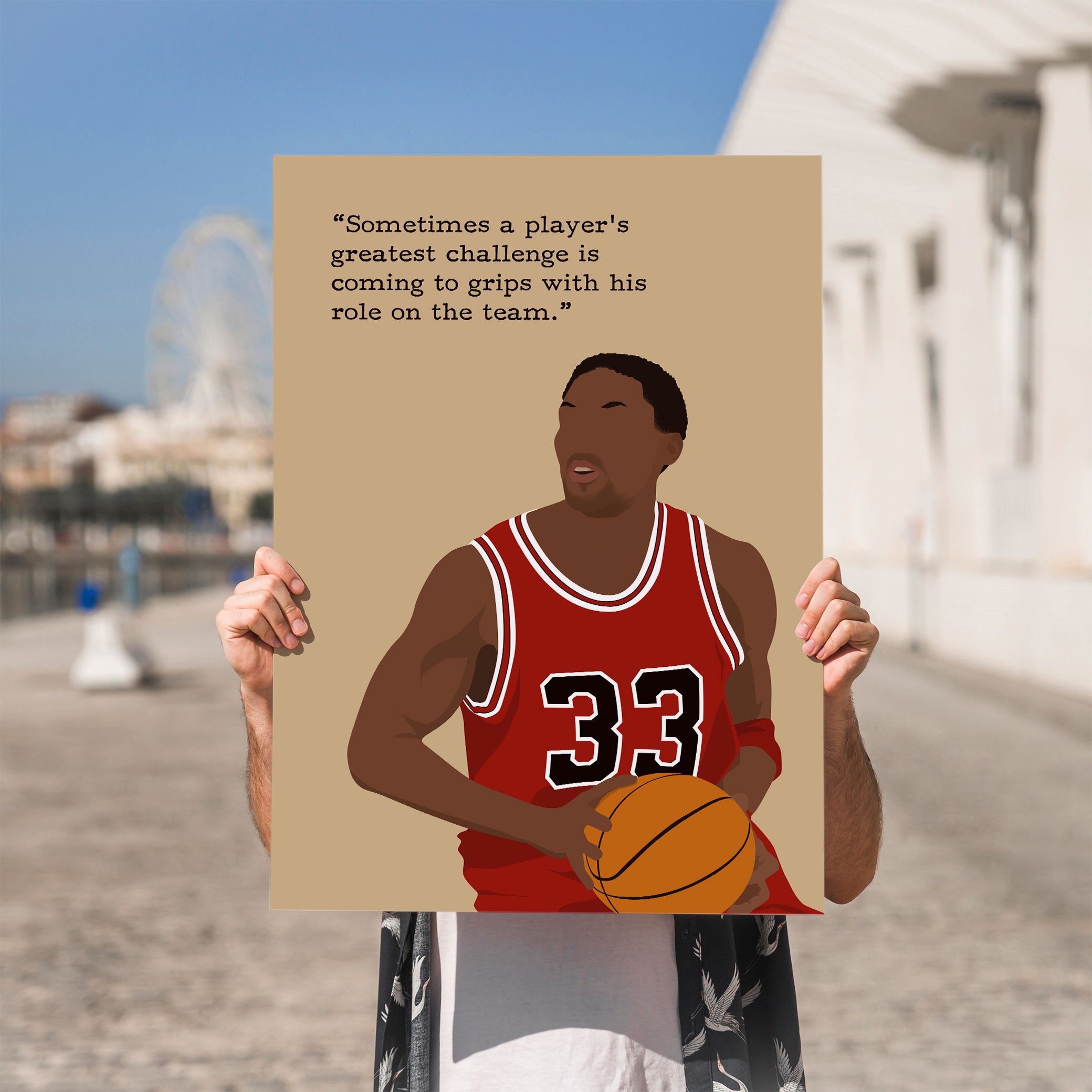 Scottie Pippen Basketball Motivational Quote Wall Art - Image 2