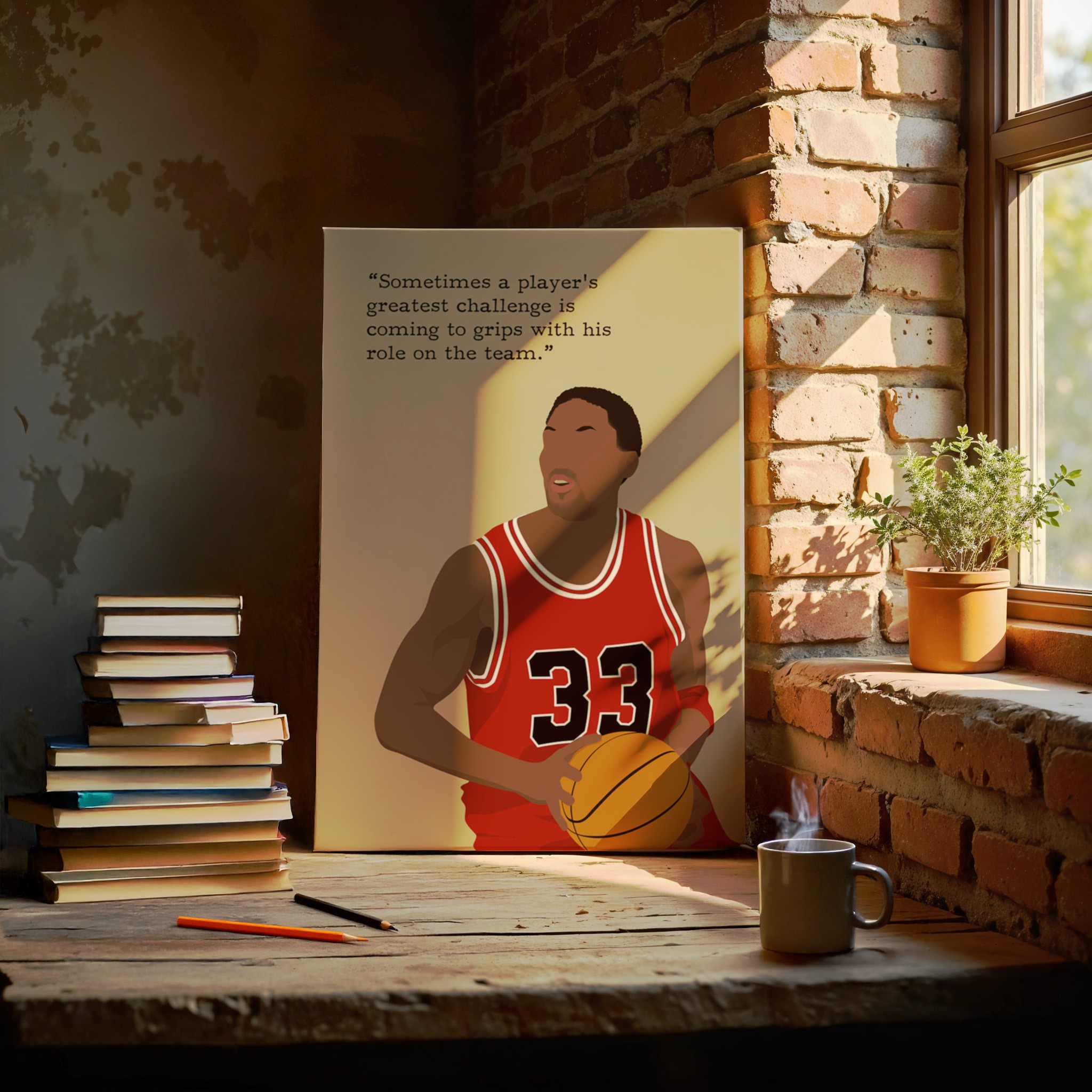 Scottie Pippen Basketball Motivational Quote Wall Art - Image 4