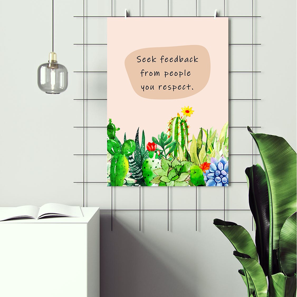 Seek Feedback Growth Mindset Motivational Wall Art - Image 2