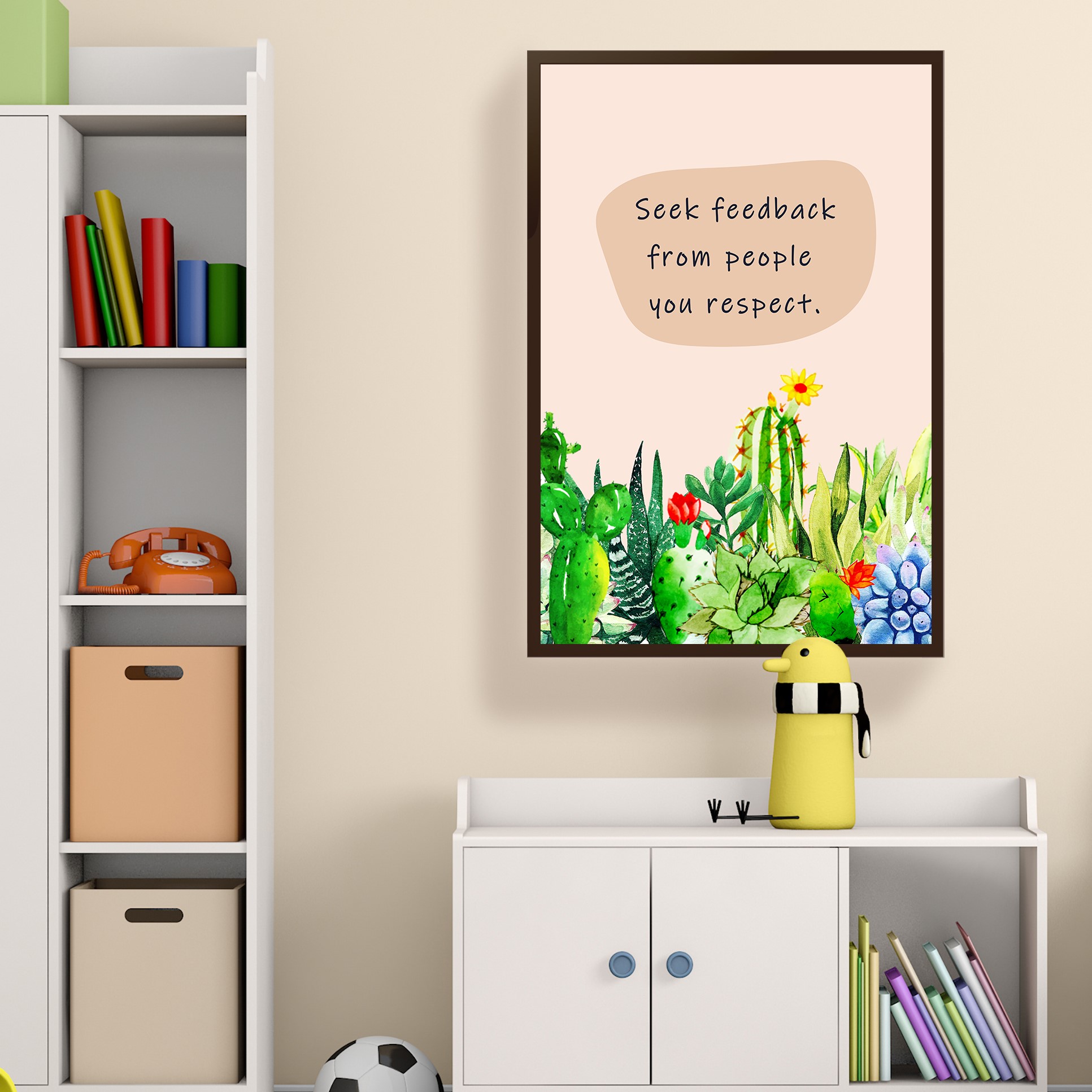 Seek Feedback Growth Mindset Motivational Wall Art - Image 3