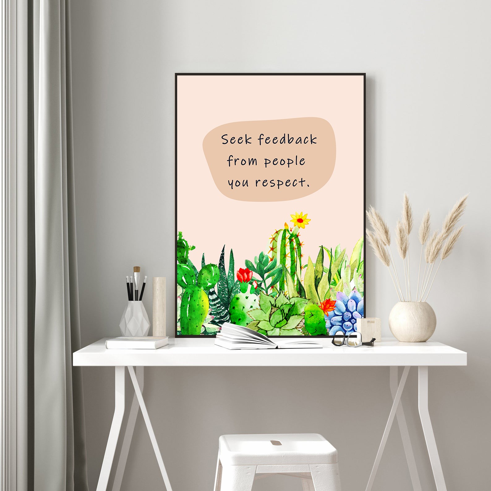 Seek Feedback Growth Mindset Motivational Wall Art - Image 5