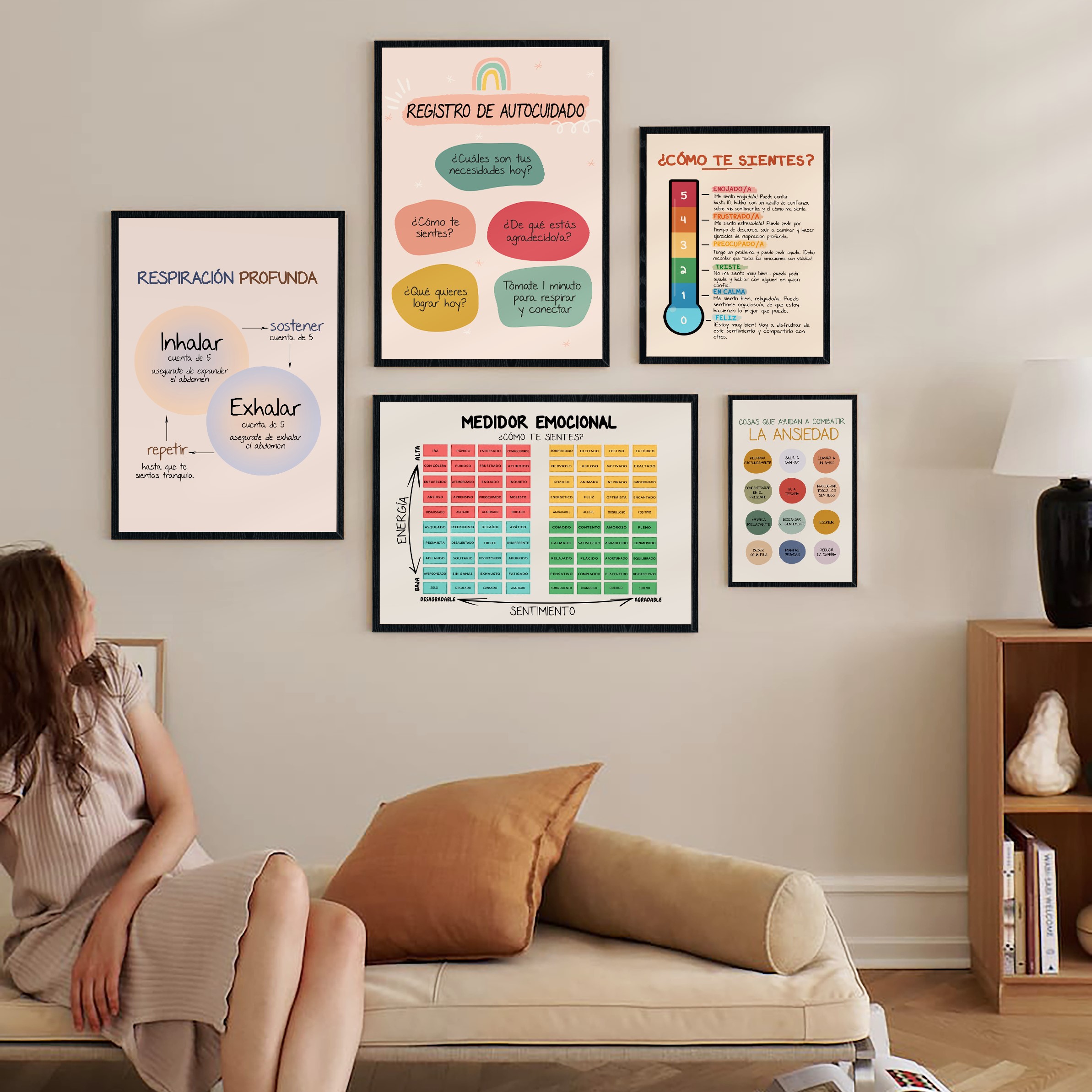 Self-Care Check-in Spanish Mental Health Printable - Image 6