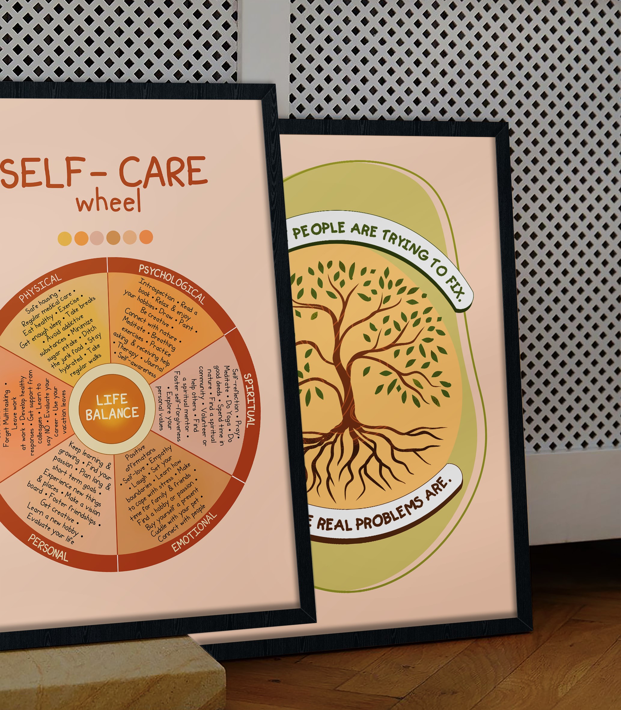 Self-Care Wheel Boho Mental Health Printable - Image 3