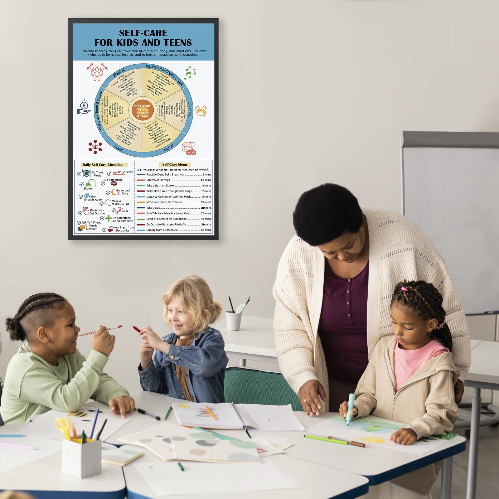 Self-Care Wheel Mental Health Printable - Image 5