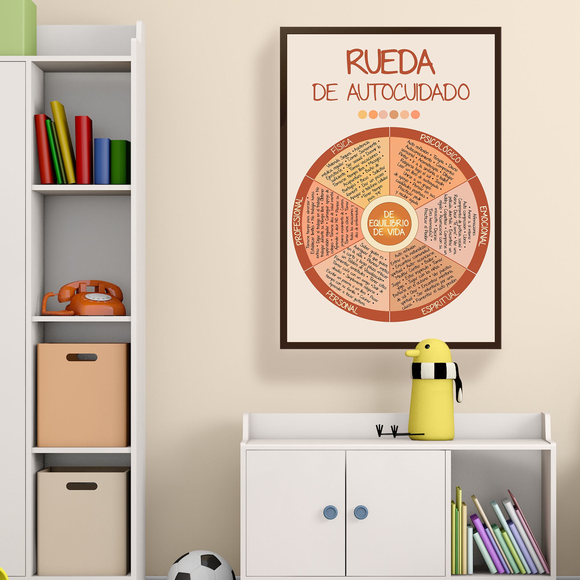 Self-Care Wheel Spanish Mental Health Printable - Image 3