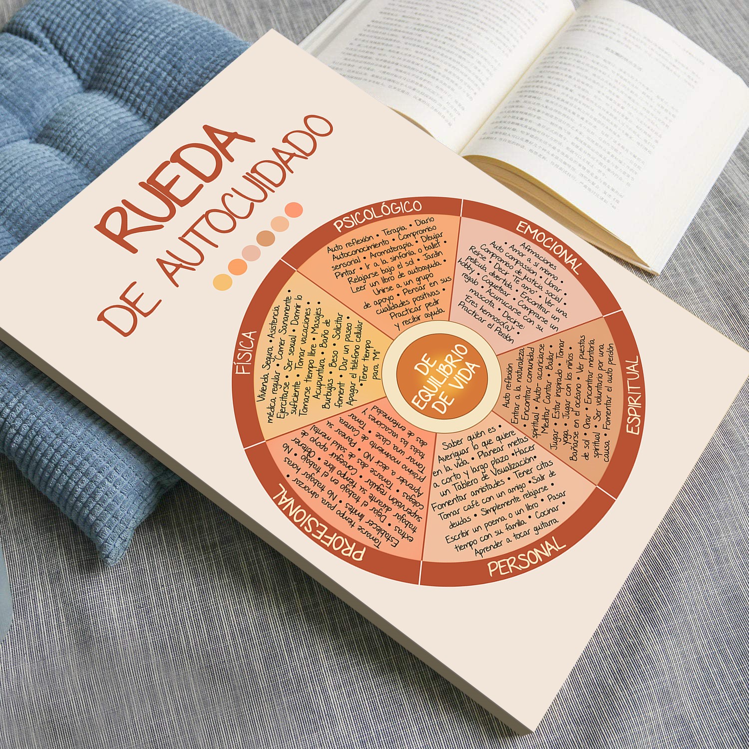 Self-Care Wheel Spanish Mental Health Printable - Image 4