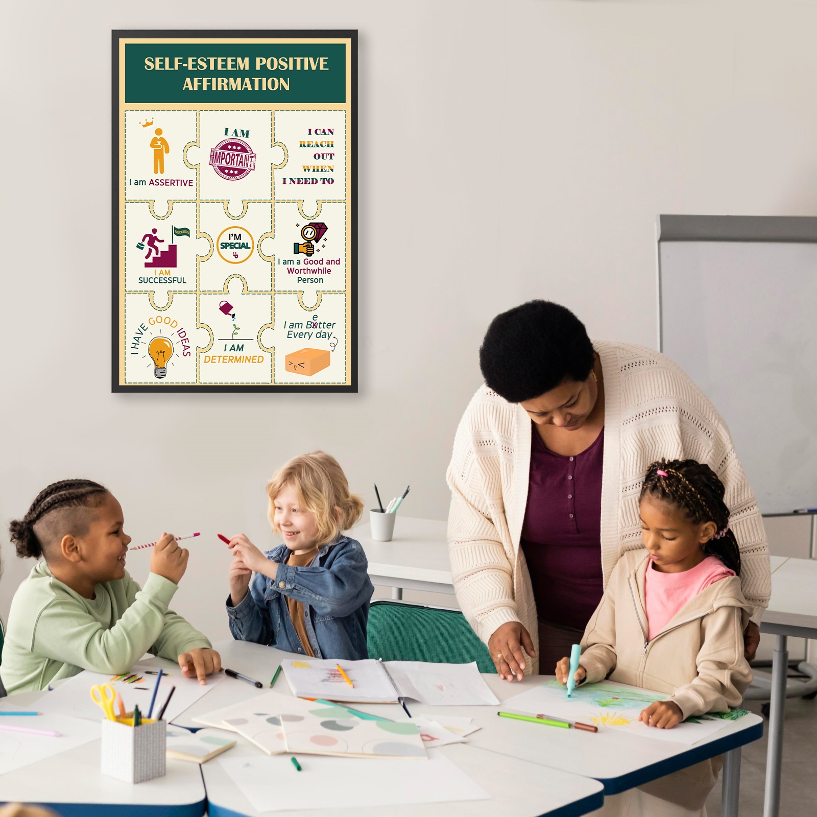 Self-Esteem Affirmations Mental Health Printable - Image 4