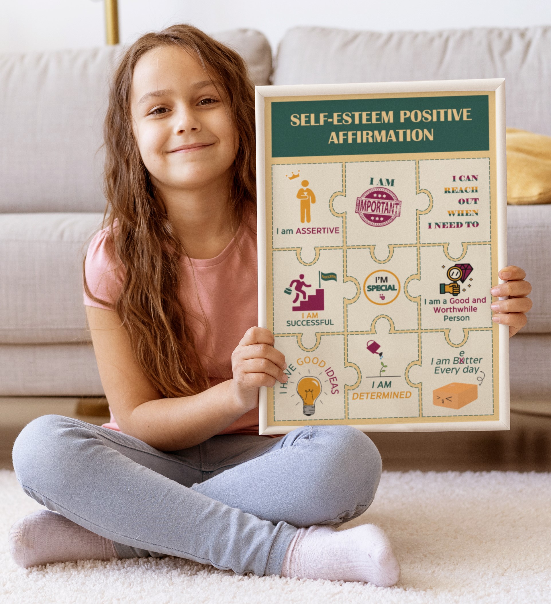 Self-Esteem Affirmations Mental Health Printable - Image 5