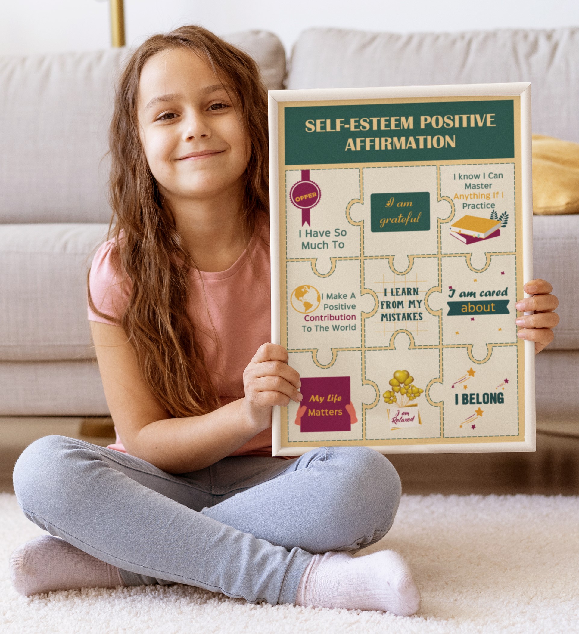 Self-Esteem Affirmations Mental Health Printable - Image 5