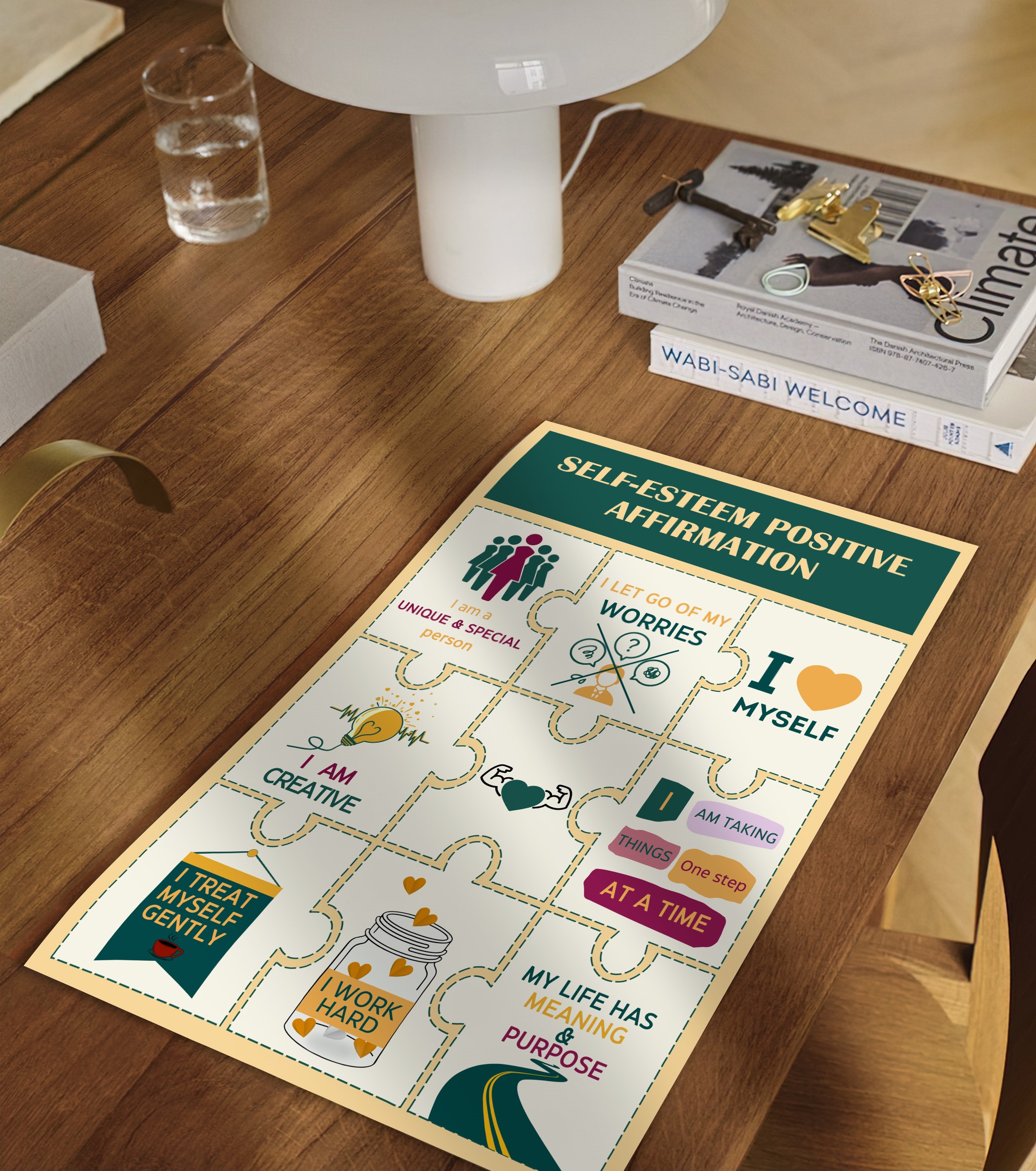 Self-Esteem Affirmations Mental Health Printable - Image 2