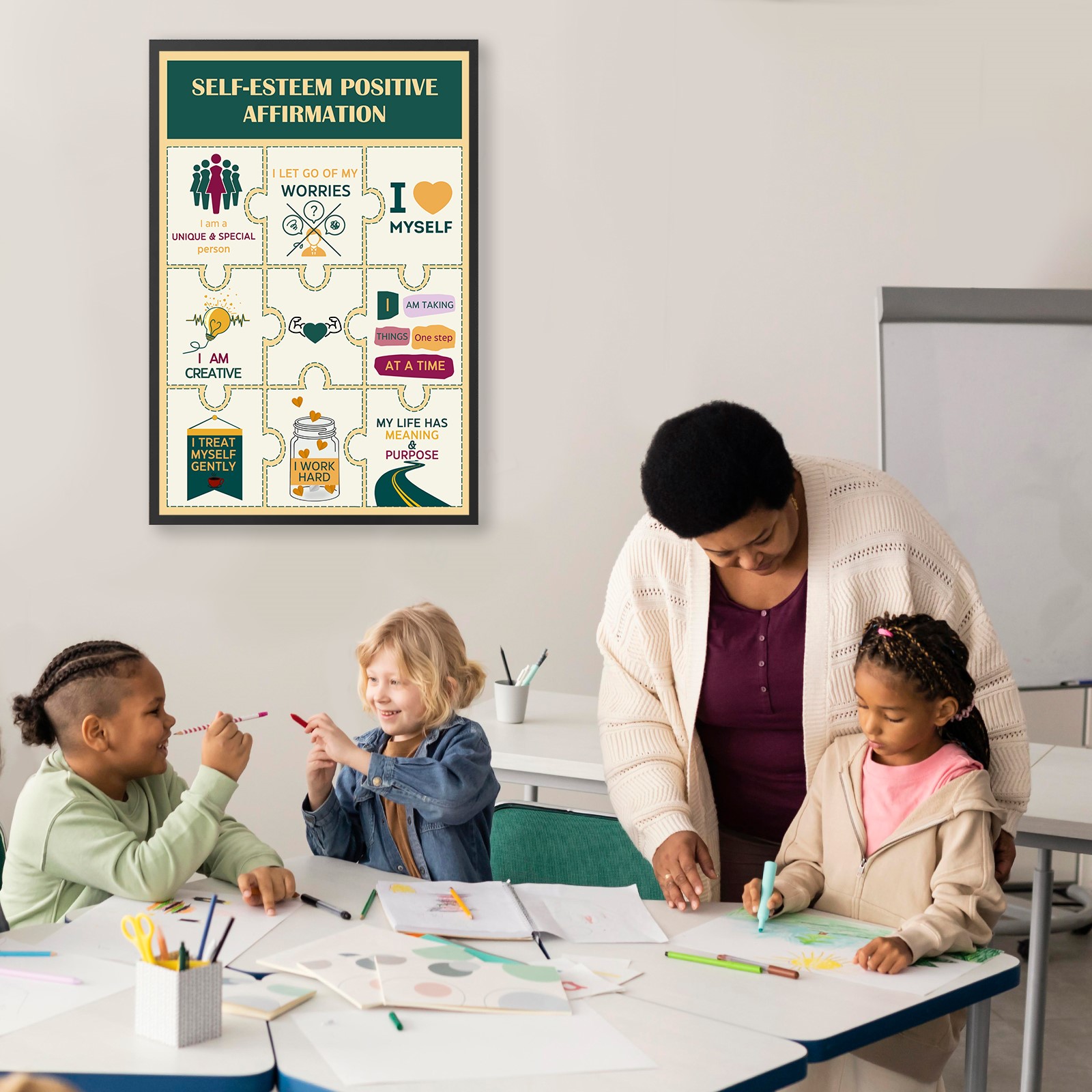 Self-Esteem Affirmations Mental Health Printable - Image 4