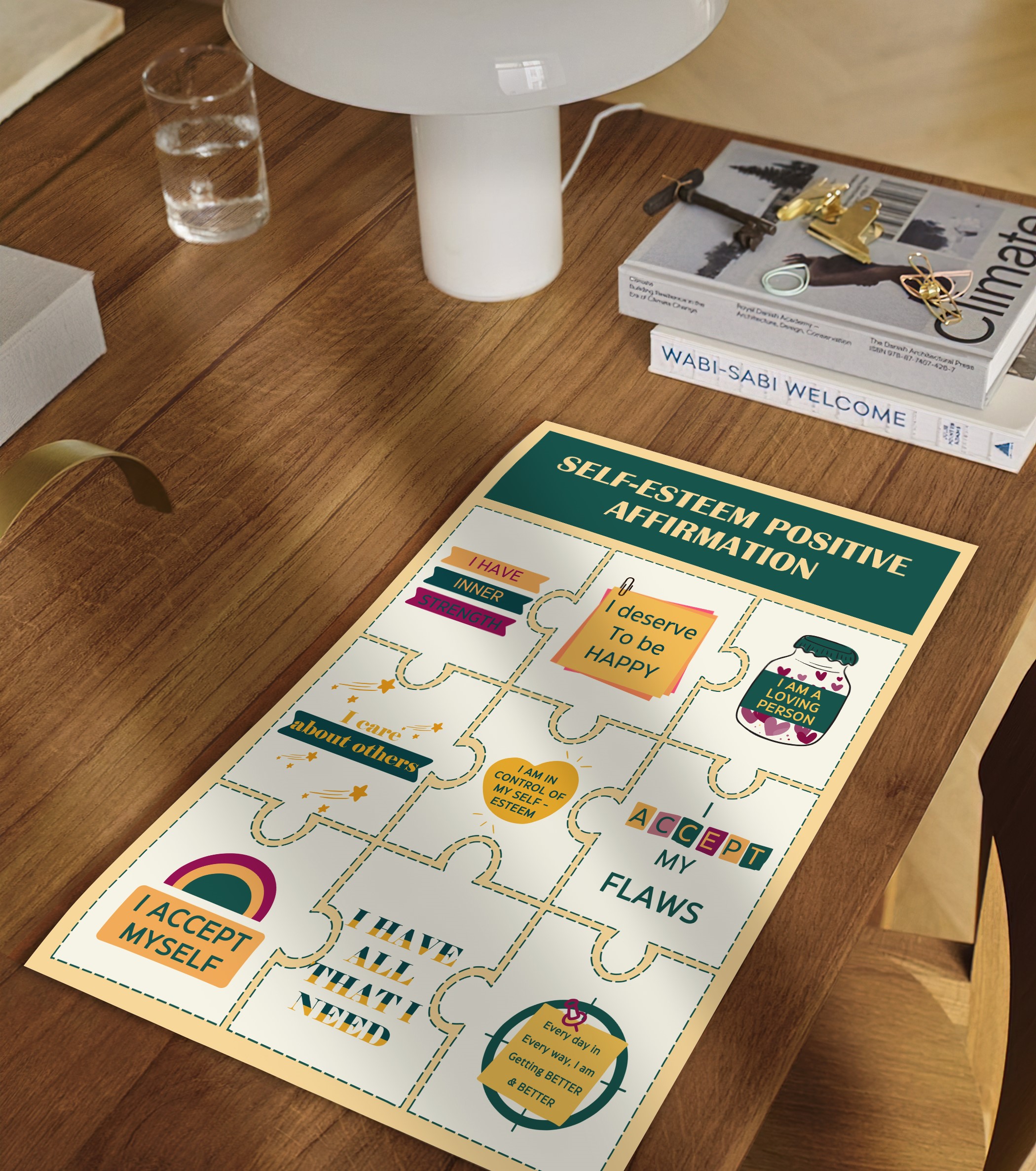 Self-Esteem Affirmations Mental Health Printable - Image 2