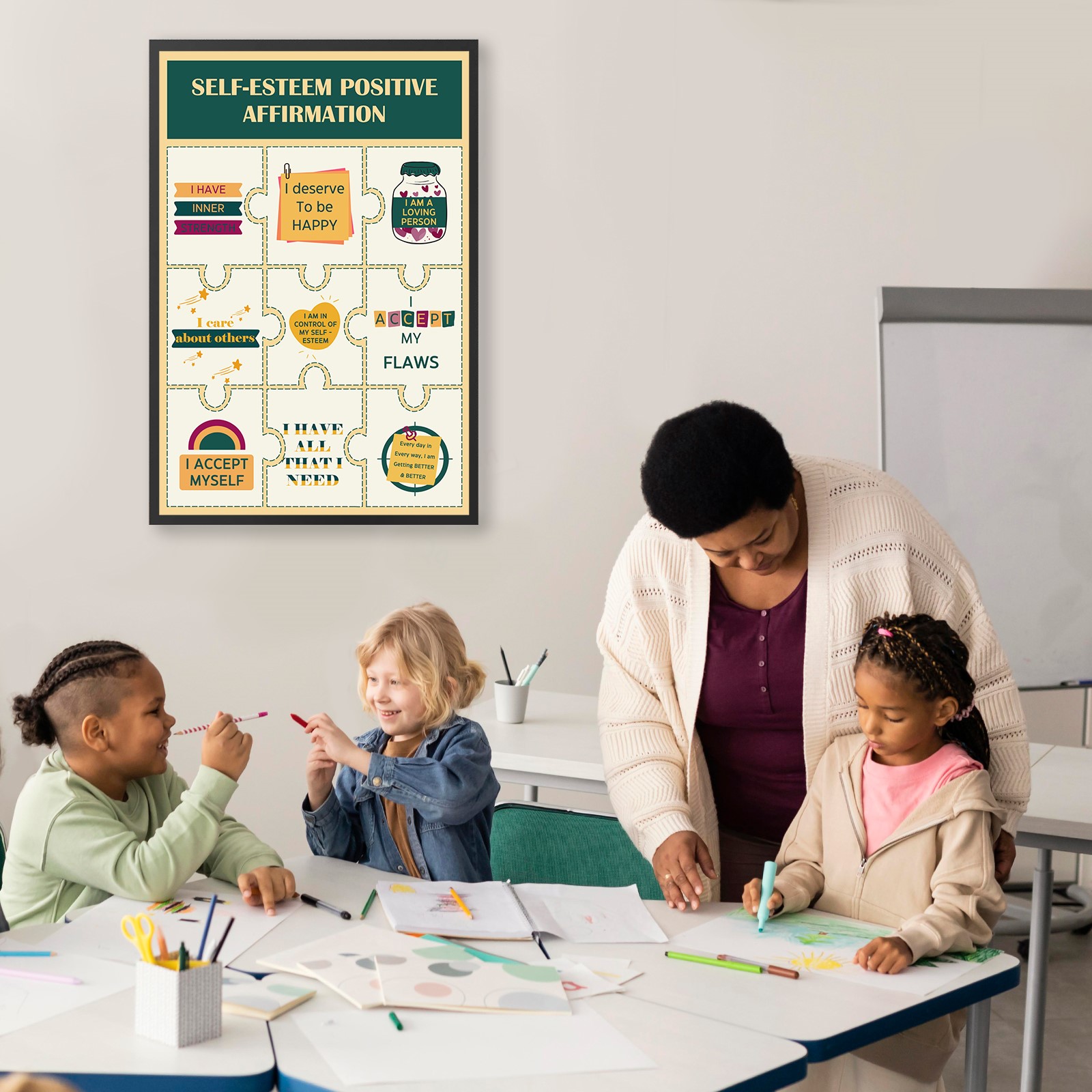 Self-Esteem Affirmations Mental Health Printable - Image 4