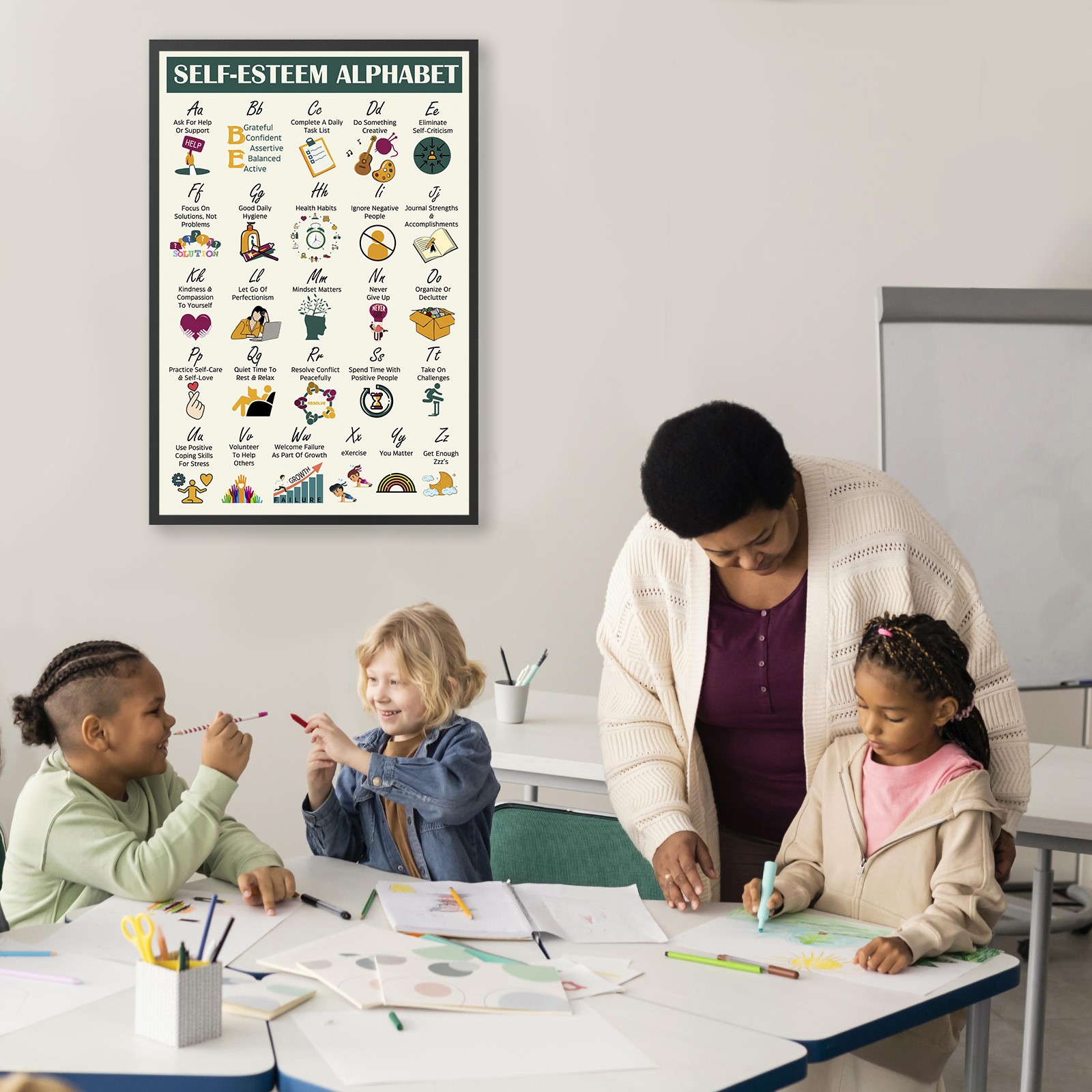 Self-Esteem Alphabet Mental Health Printable - Image 2