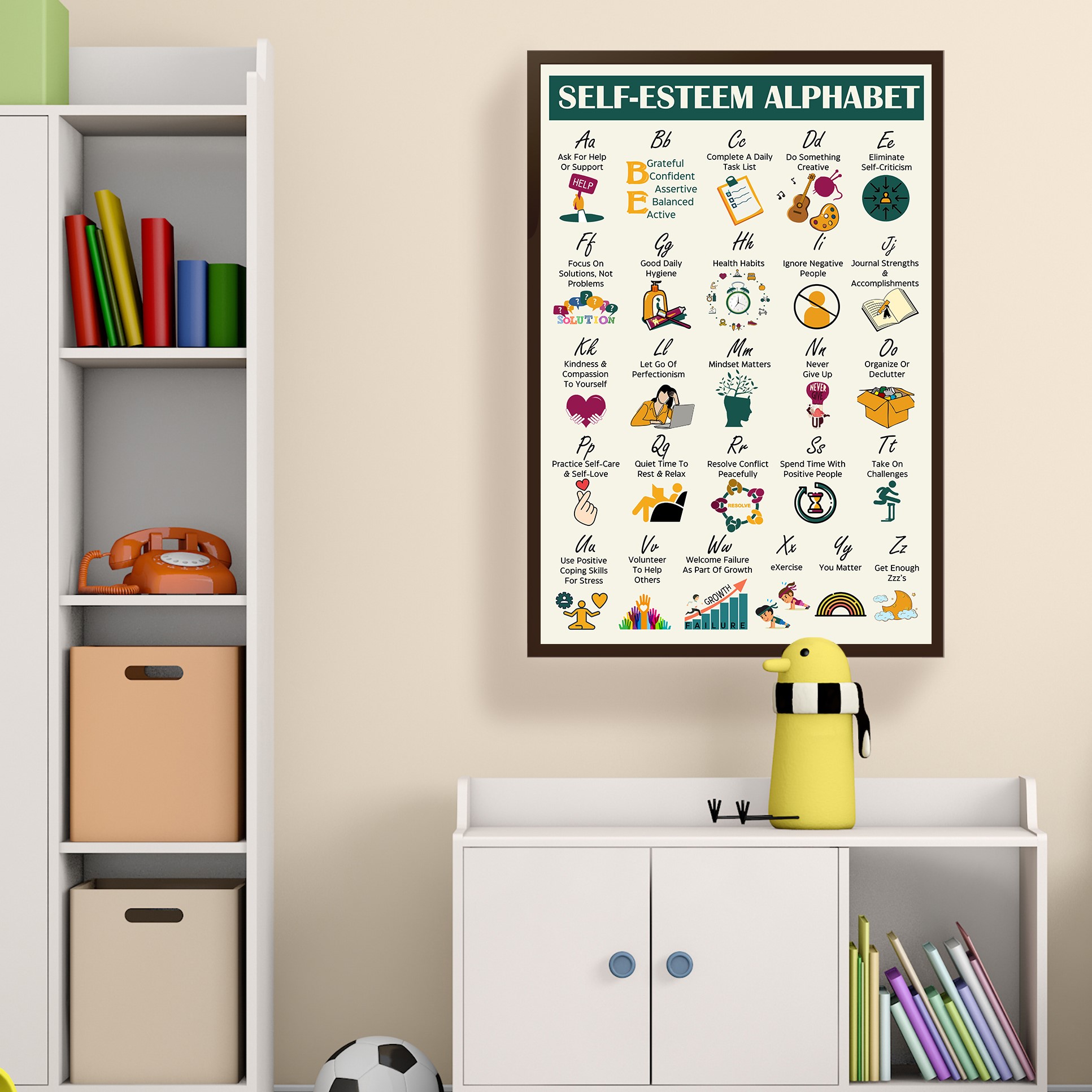 Self-Esteem Alphabet Mental Health Printable - Image 4