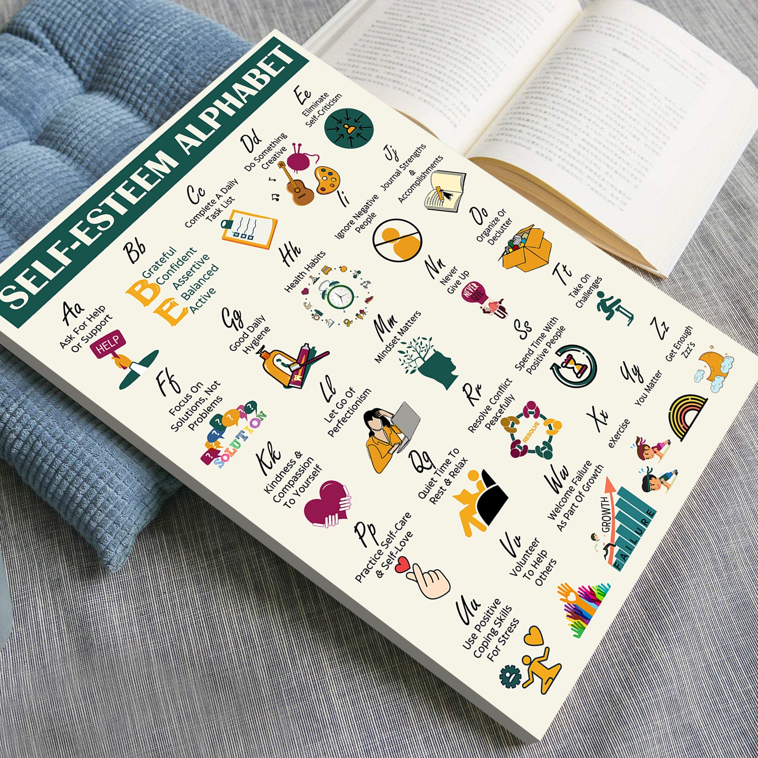 Self-Esteem Alphabet Mental Health Printable - Image 5