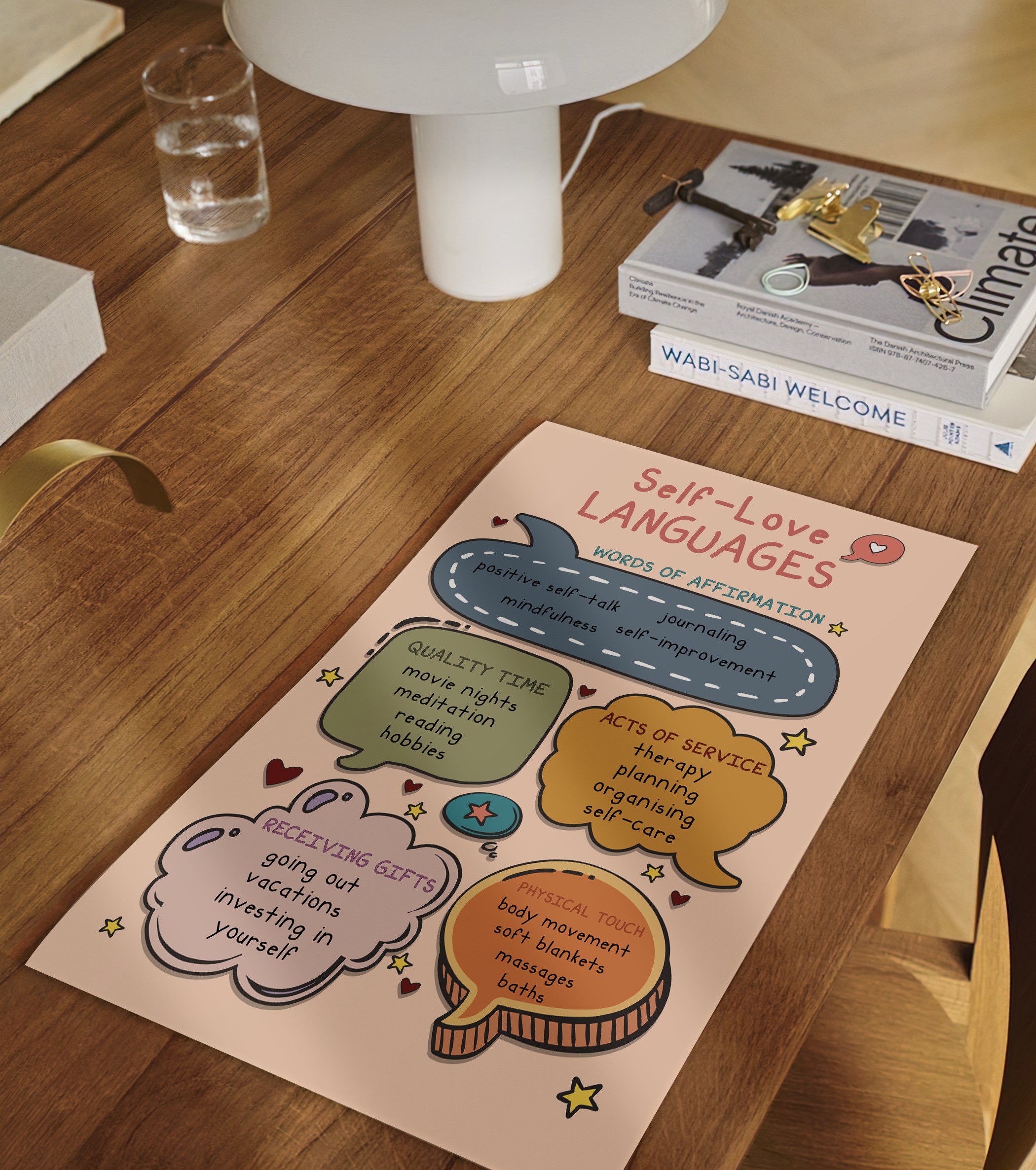 Self-Love Languages Boho Mental Health Printable - Image 2