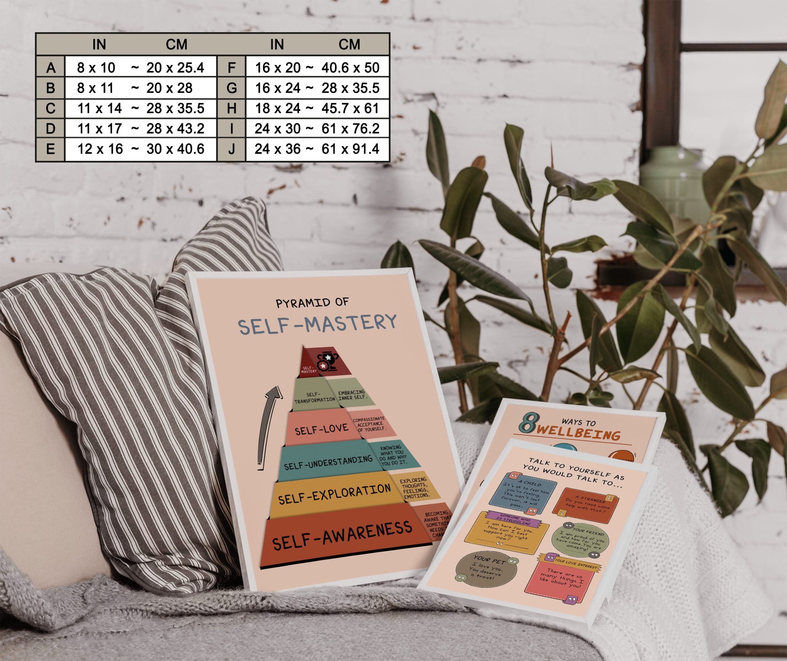 Self-Mastery Pyramid Boho Mental Health Printable - Image 7