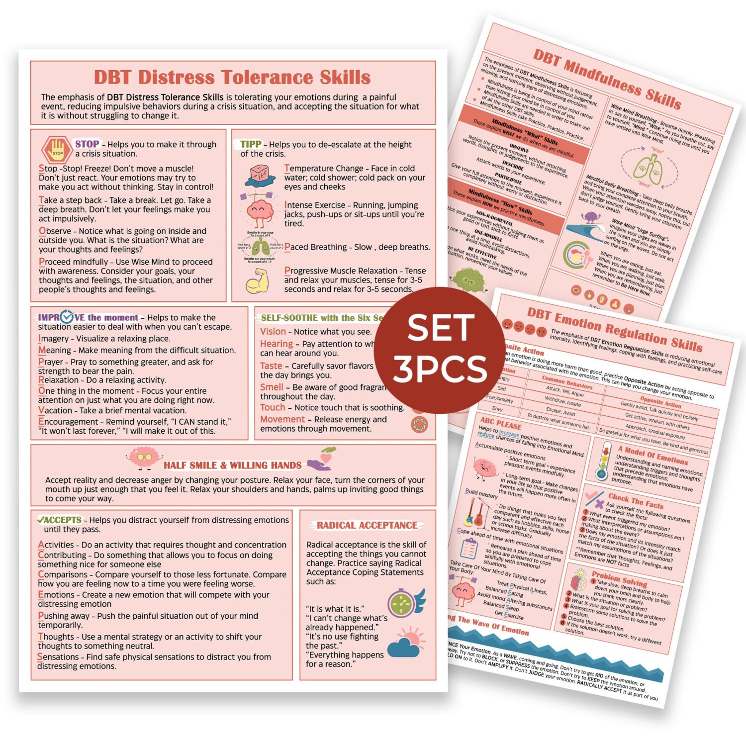 Set 3 DBT Therapy Printable