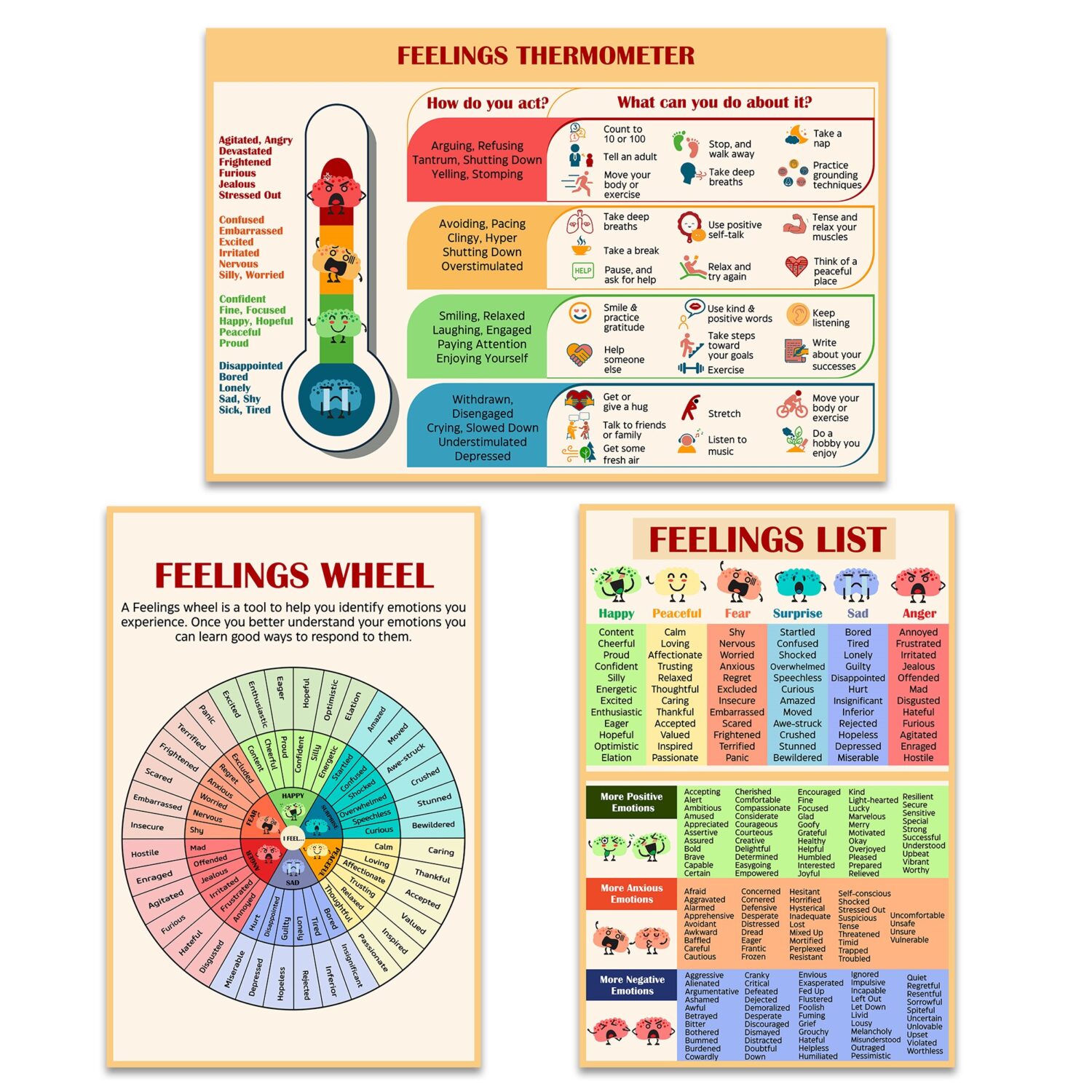 Set 3 Feelings Emotions Printable