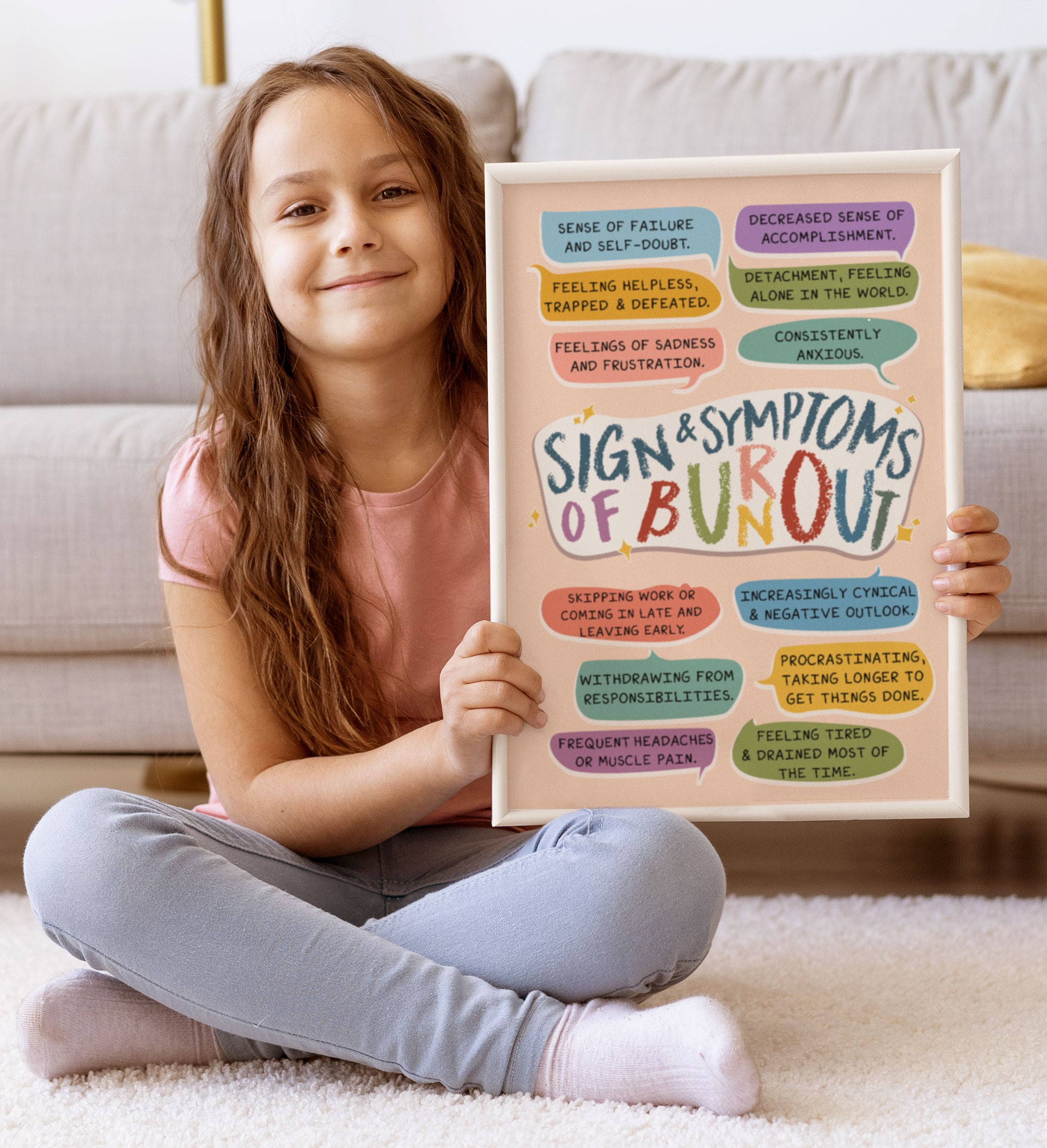 Signs Symptoms of Burnout Mental Health Printable - Image 5