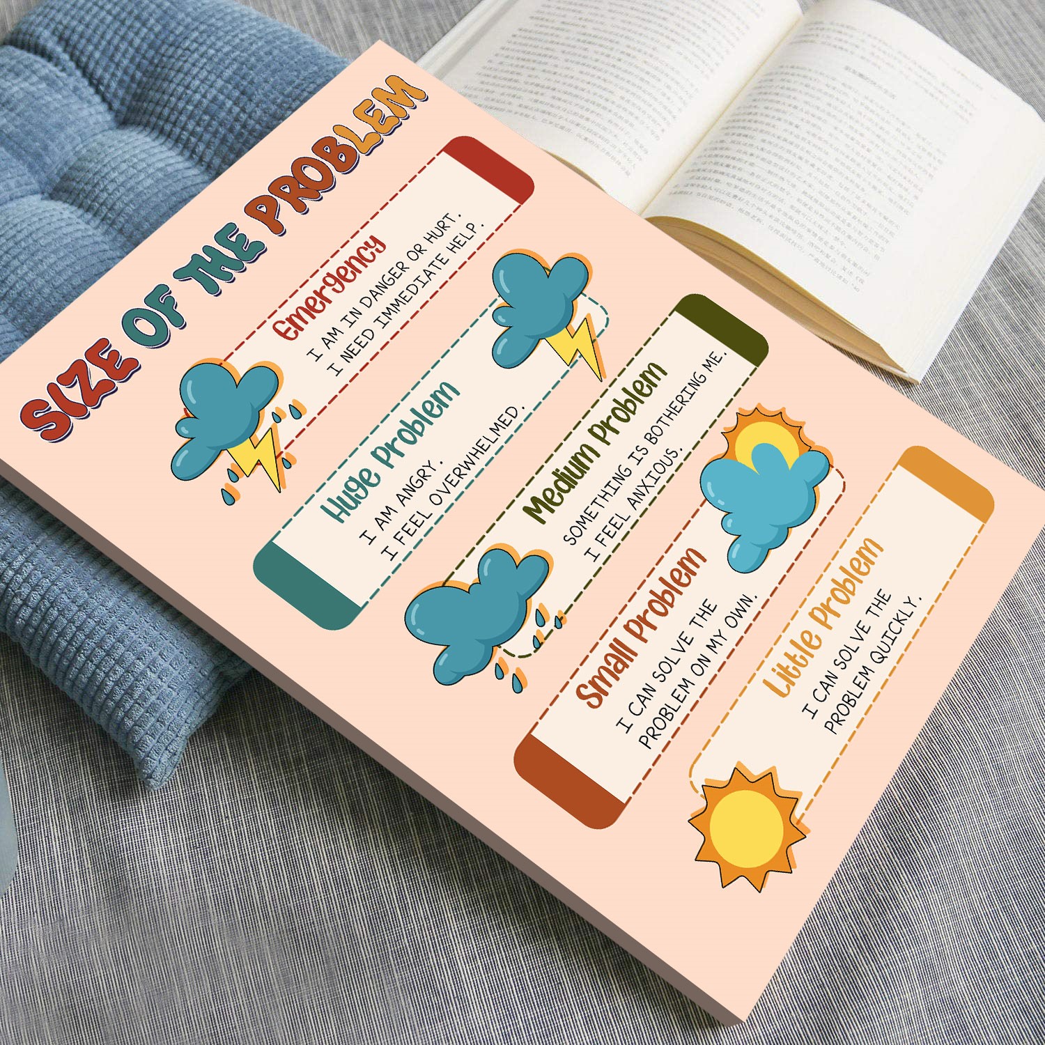 Size of Problem Boho Mental Health Printable - Image 4