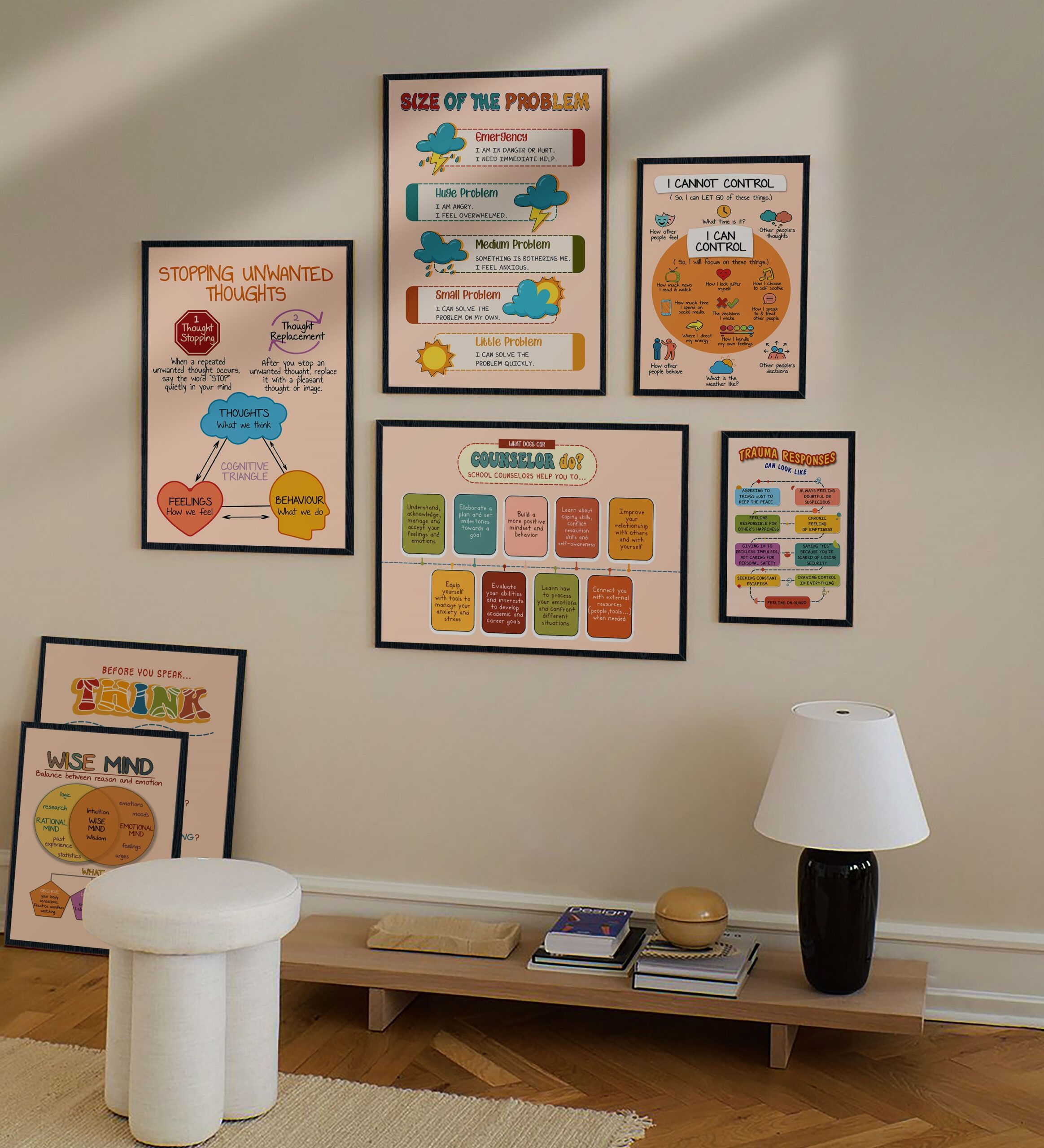 Size of Problem Boho Mental Health Printable - Image 6