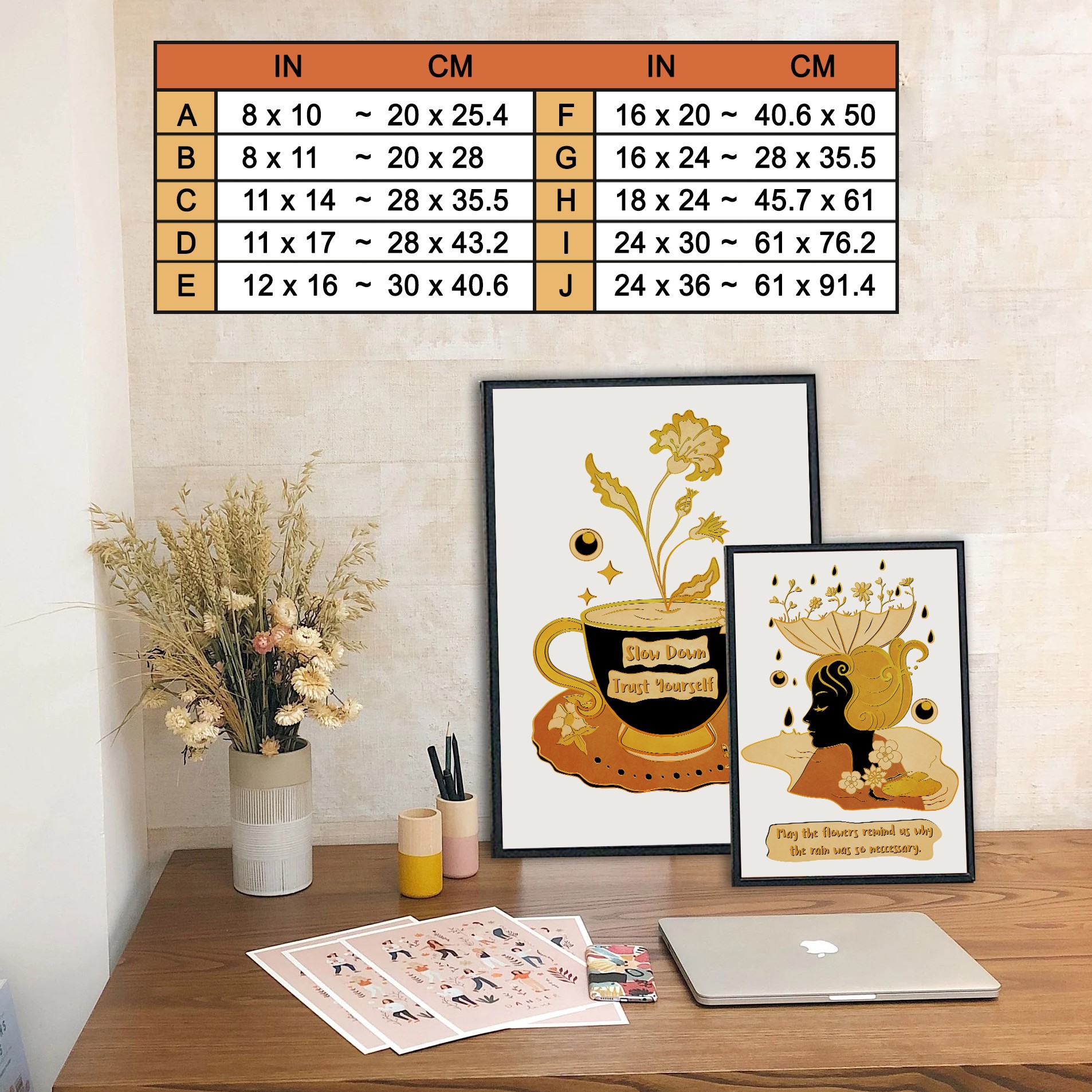 Slow Down and Trust Yourself Mental Health Wall Art - Image 7