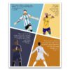 Soccer Superstars Motivational Unframed 16x20in Laminated Hand-drawn Wall Art (1)