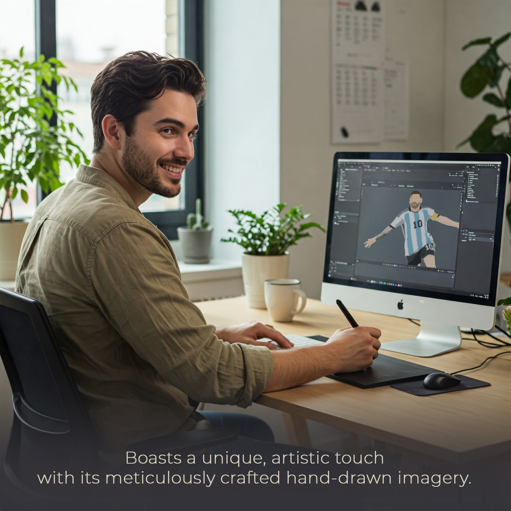 Soccer Superstars Motivational Unframed 16x20in Laminated Hand-drawn Wall Art - Image 6