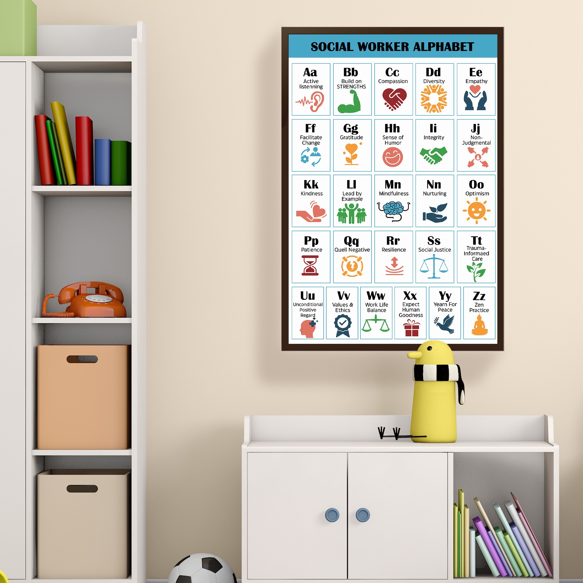 Social Worker Alphabet Mental Health Printable - Image 3