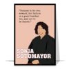 Sonia Sotomayor Latina Hand-drawn Wall Art