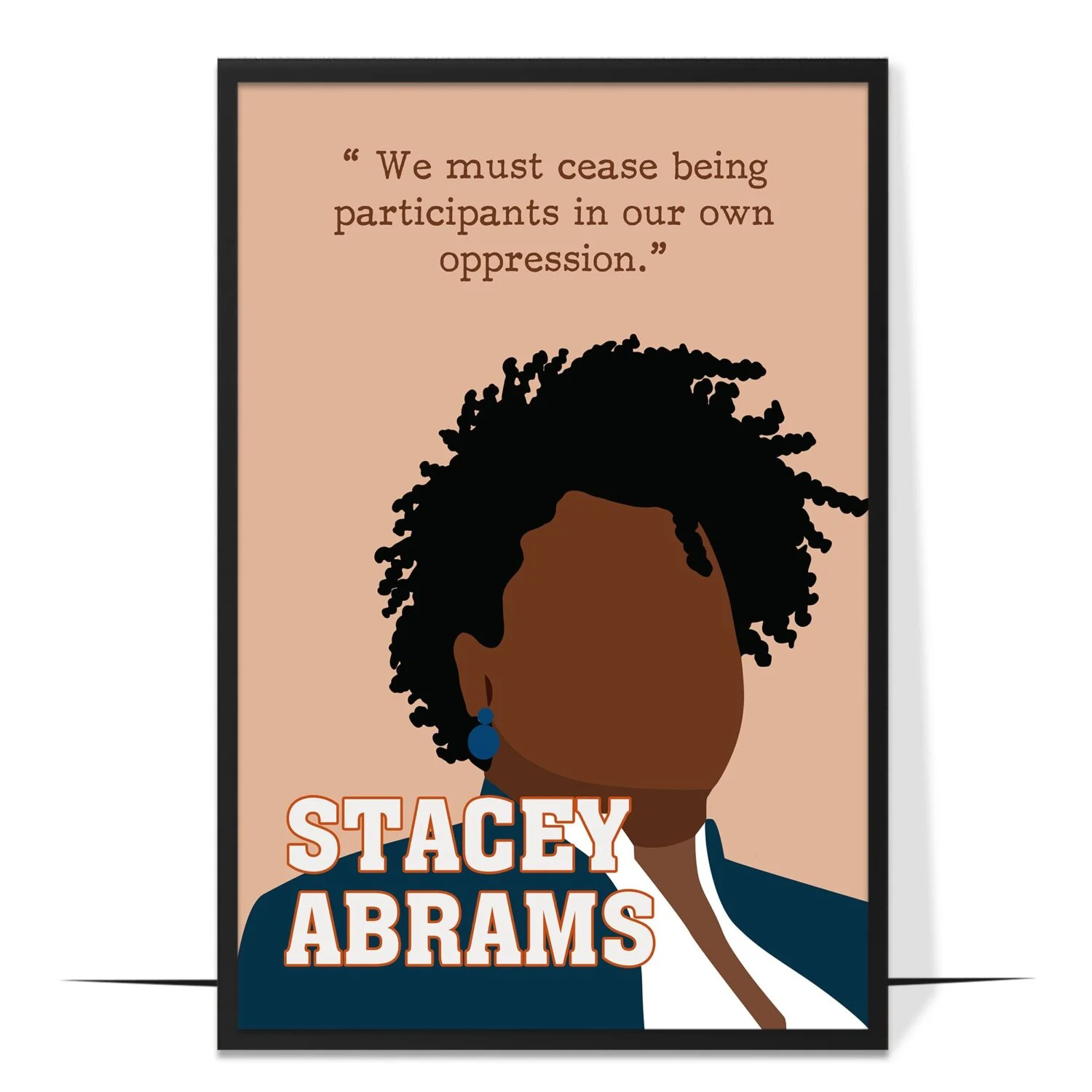 Stacey Abrams Hand-drawn Wall Art
