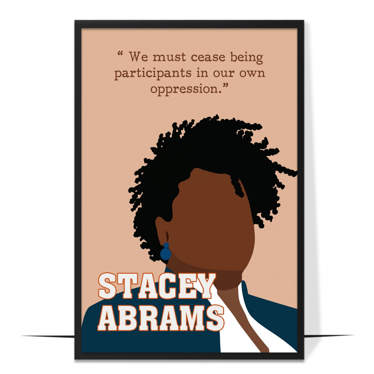 Stacey Abrams Hand-drawn Wall Art