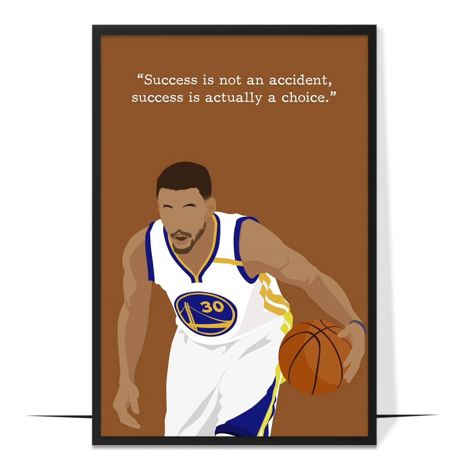 Steph Curry Hand-drawn Basketball Wall Art
