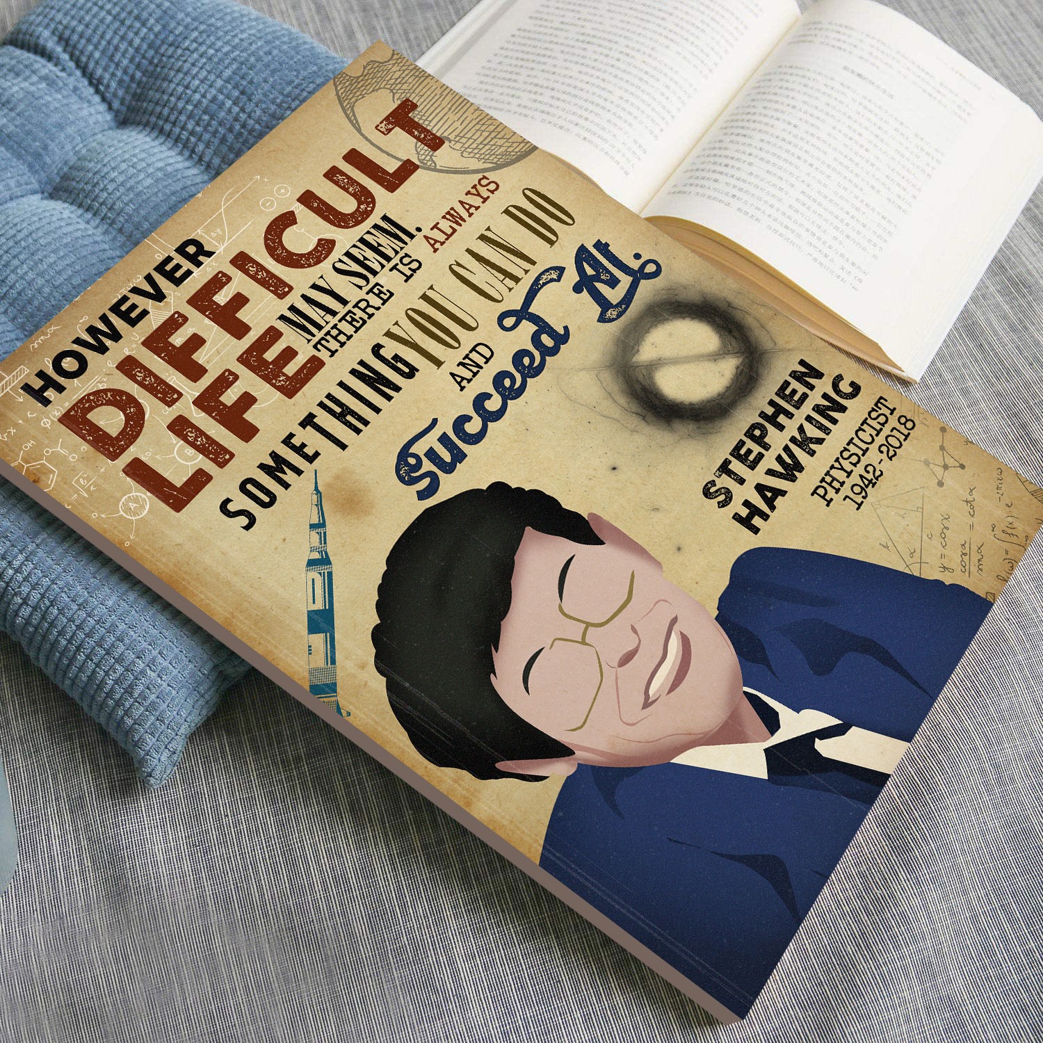 Stephen Hawking Inspirational Quote Wall Art - Image 4