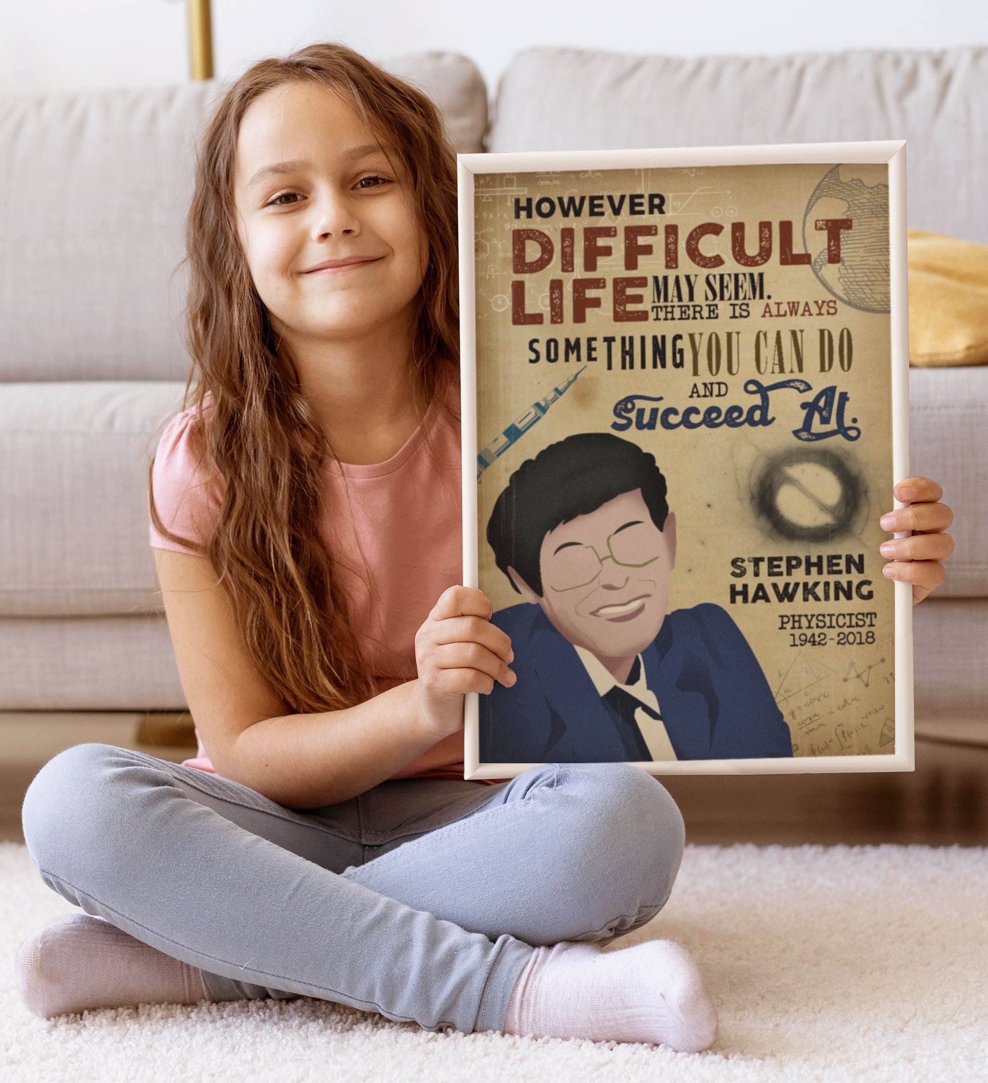 Stephen Hawking Inspirational Quote Wall Art - Image 5