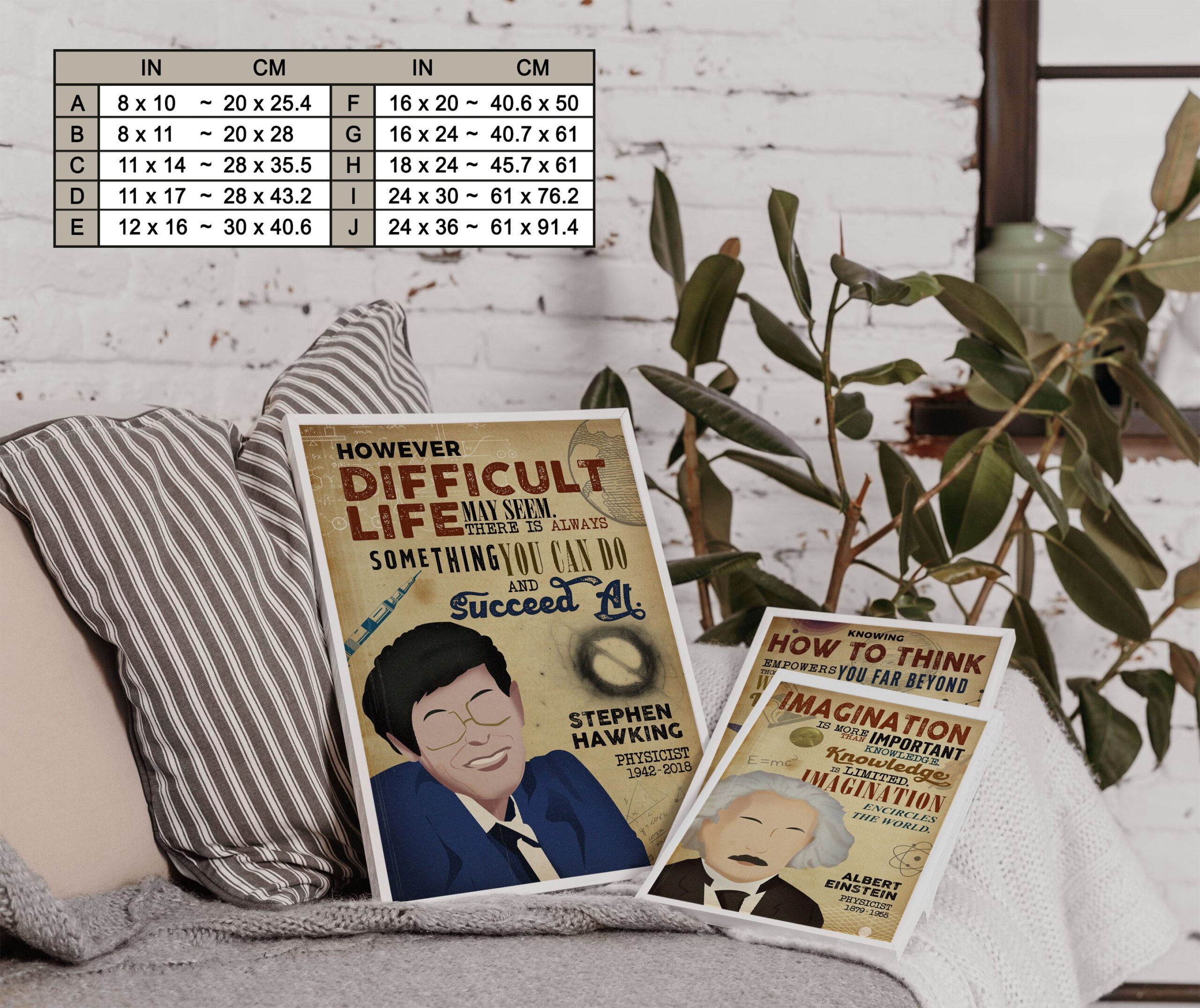 Stephen Hawking Inspirational Quote Wall Art - Image 7