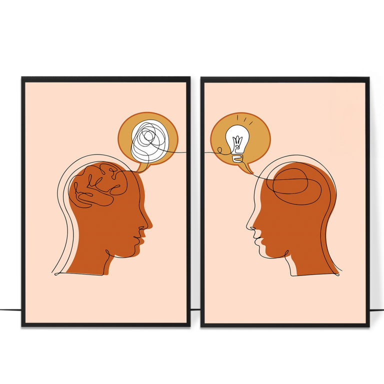 Talking helps poster — A warm, simple message that talking about feelings hel