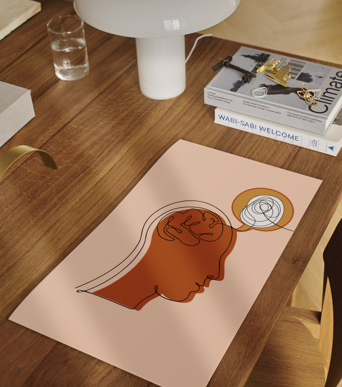 Talking Helps talking helps poster framed and displayed in a counseling office