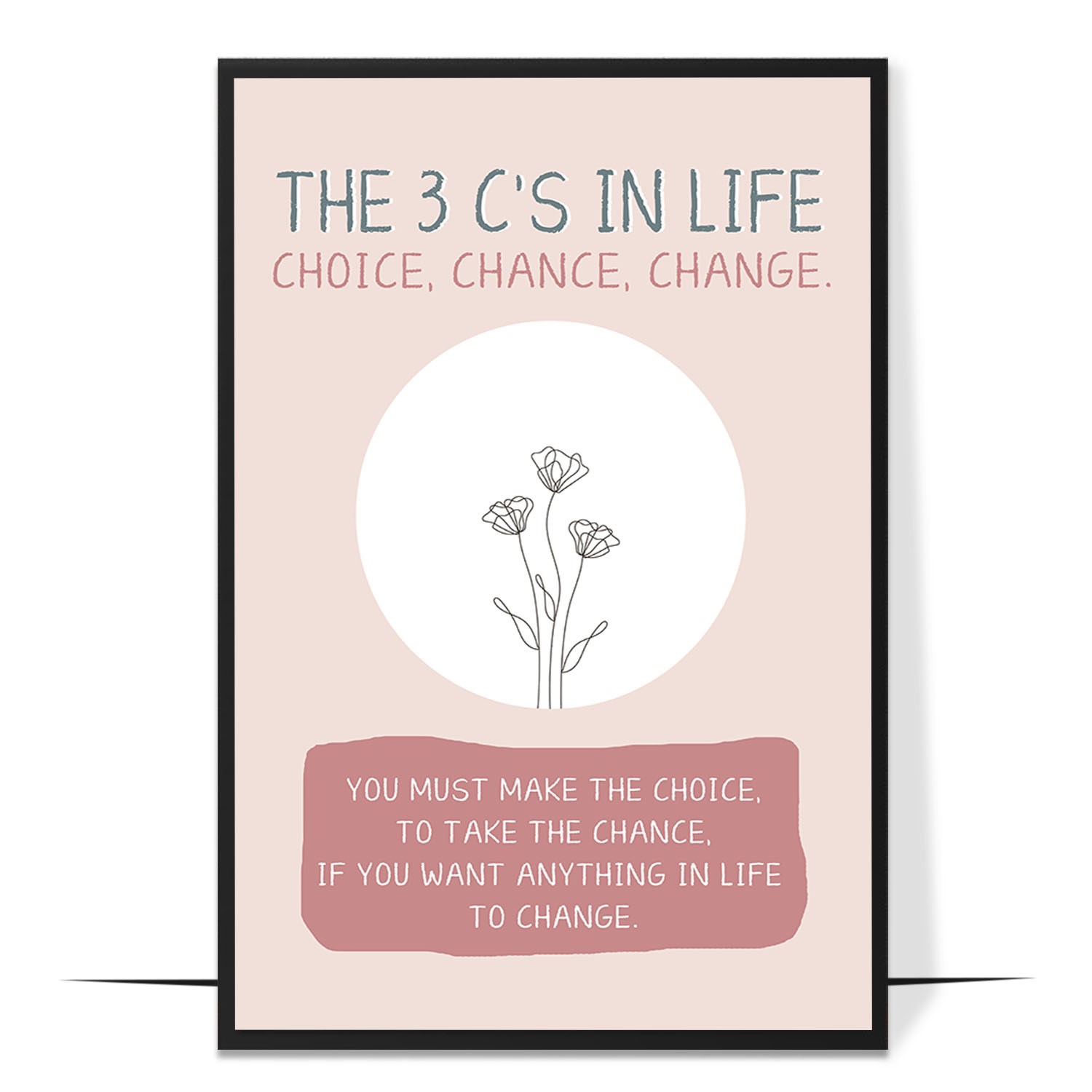 The 3C's in Life Abstract Wall Art