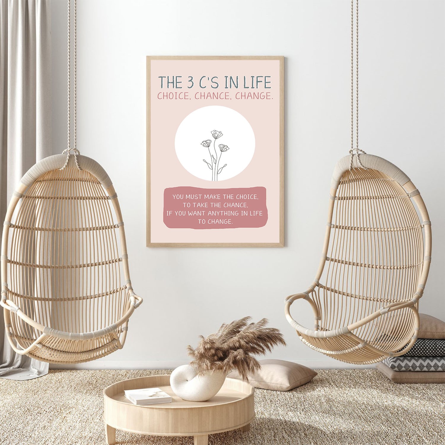 The 3C's in Life Mental Health Abstract Wall Art - Image 4