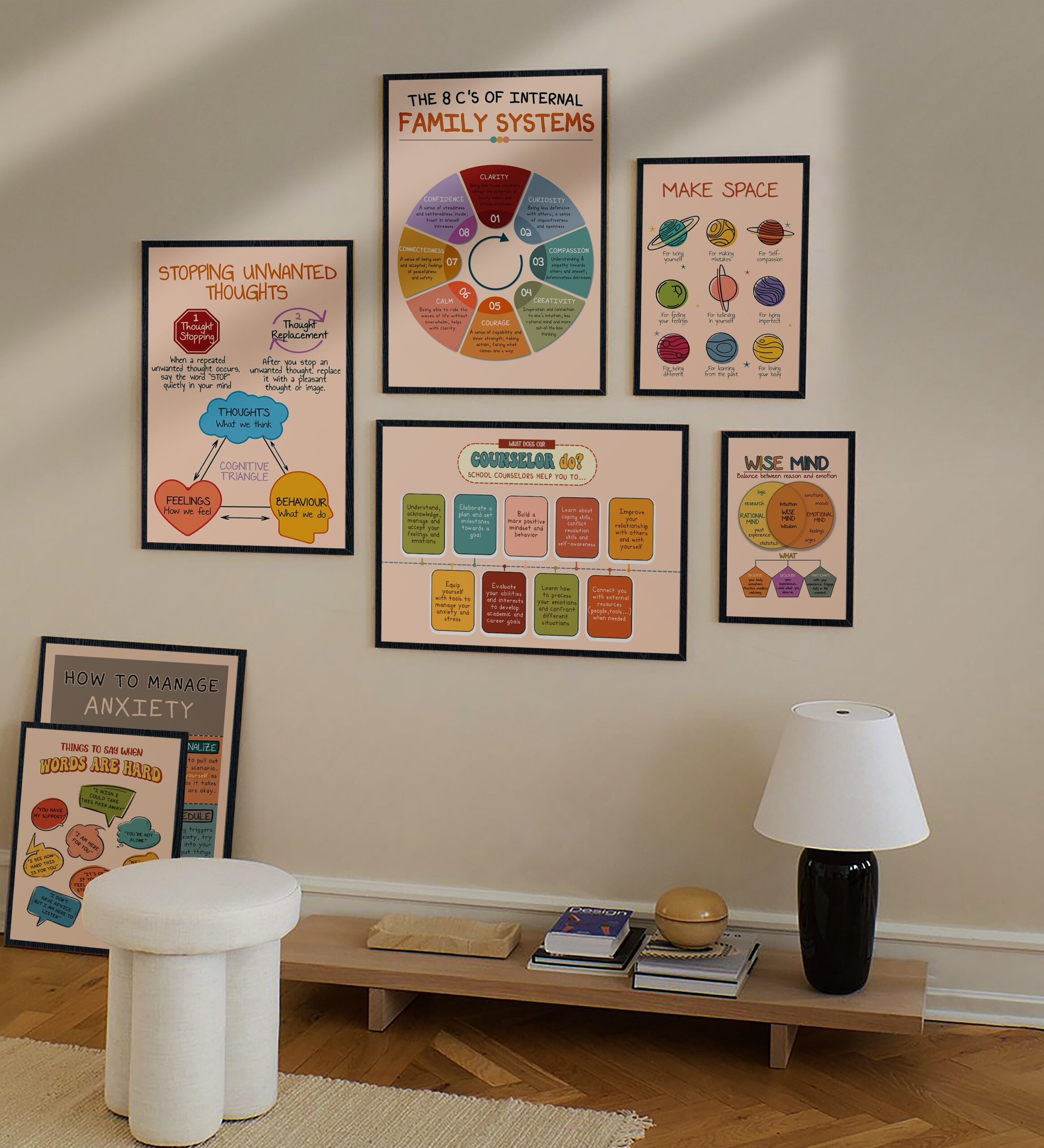 The 8 C's of IFS Boho Mental Health Printable - Image 6