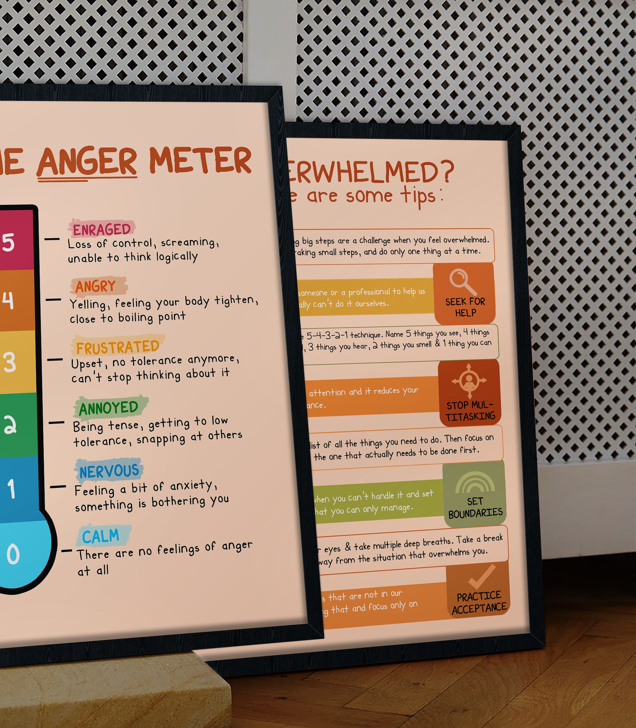 The Anger Meter Boho Mental Health Printable - Image 3
