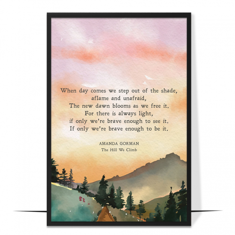 The Hill We Climb Wall Art